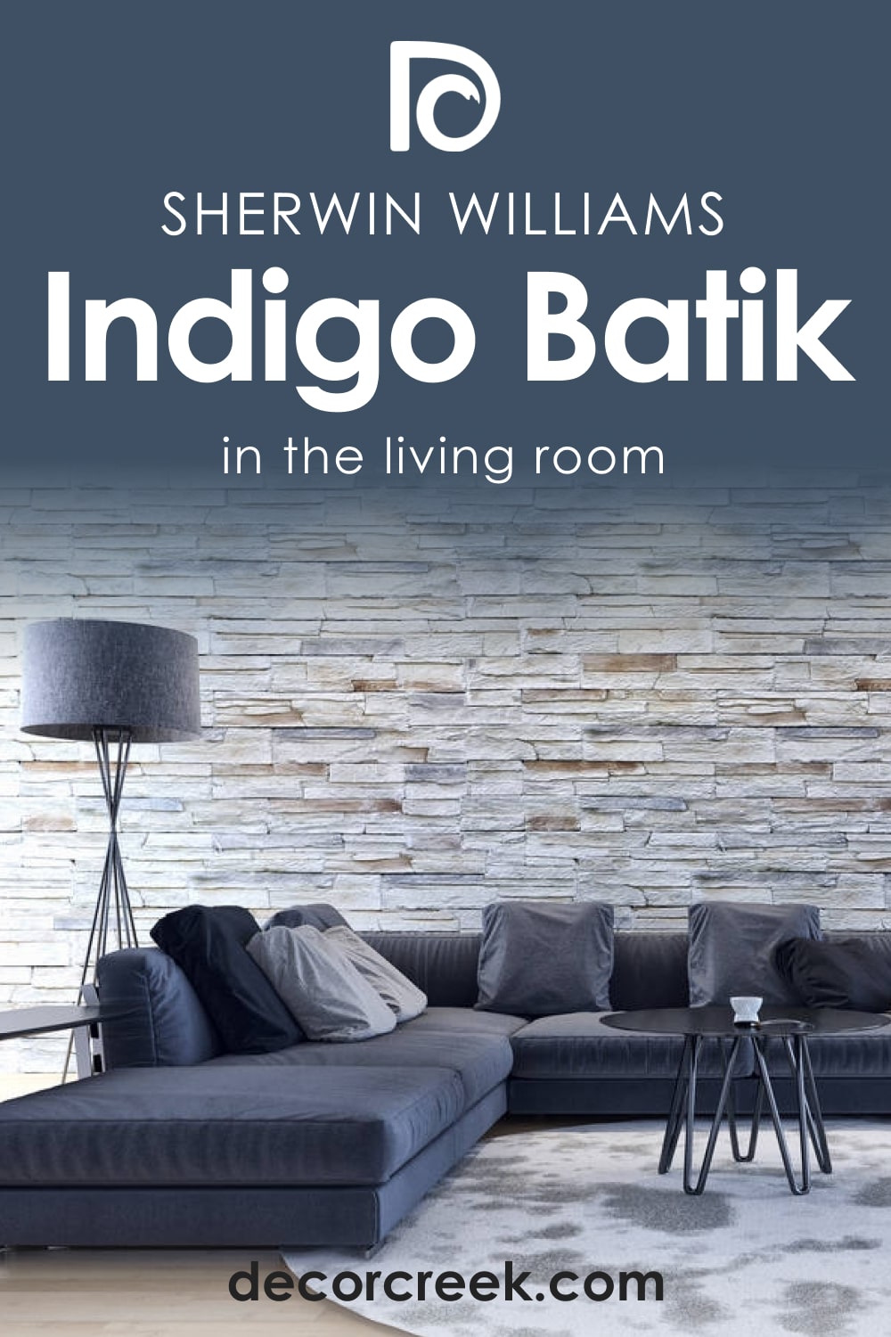 Indigo Batik SW-7602 in a Living Room