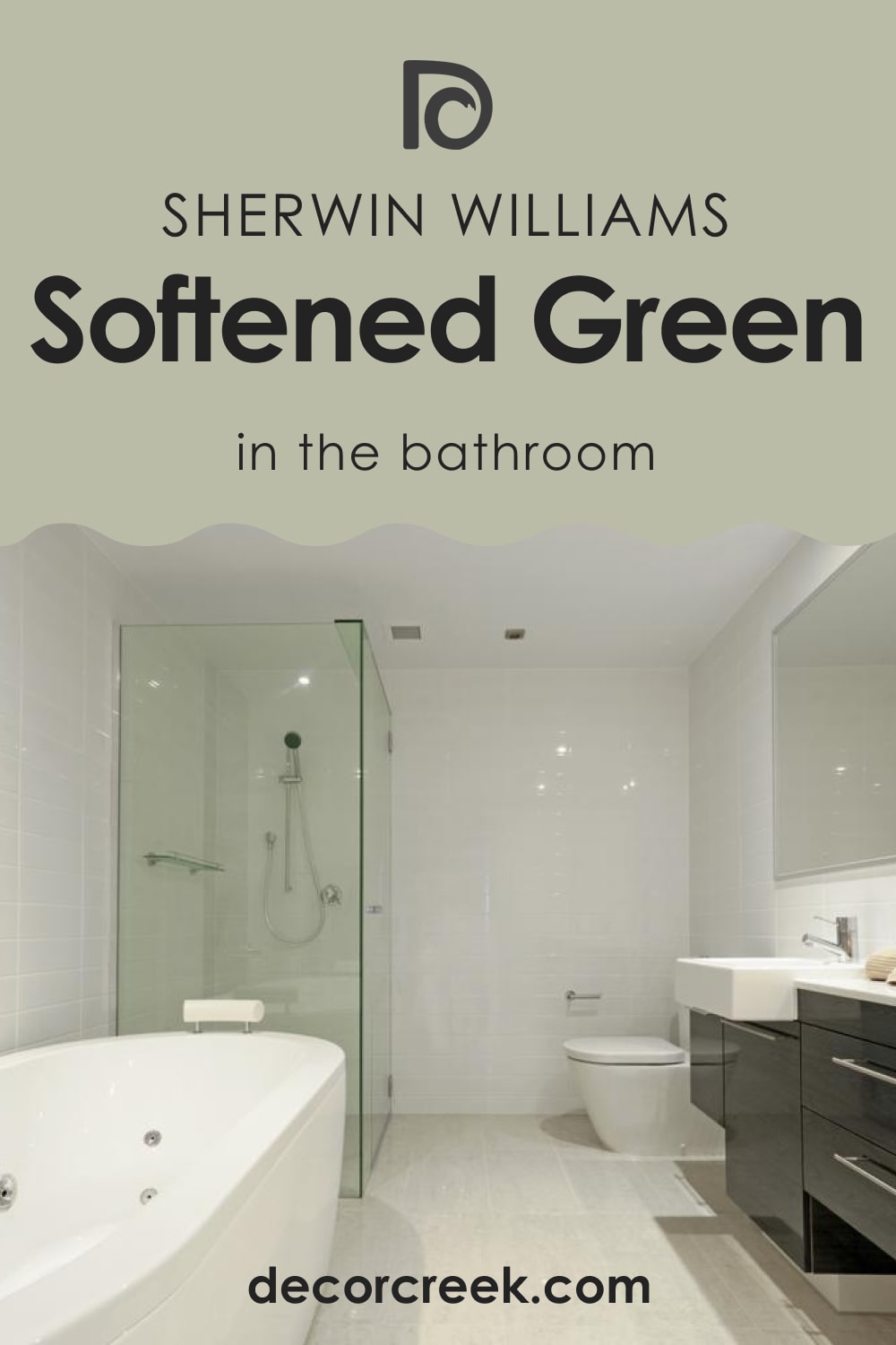 Softened Green SW-6177 and Bathroom