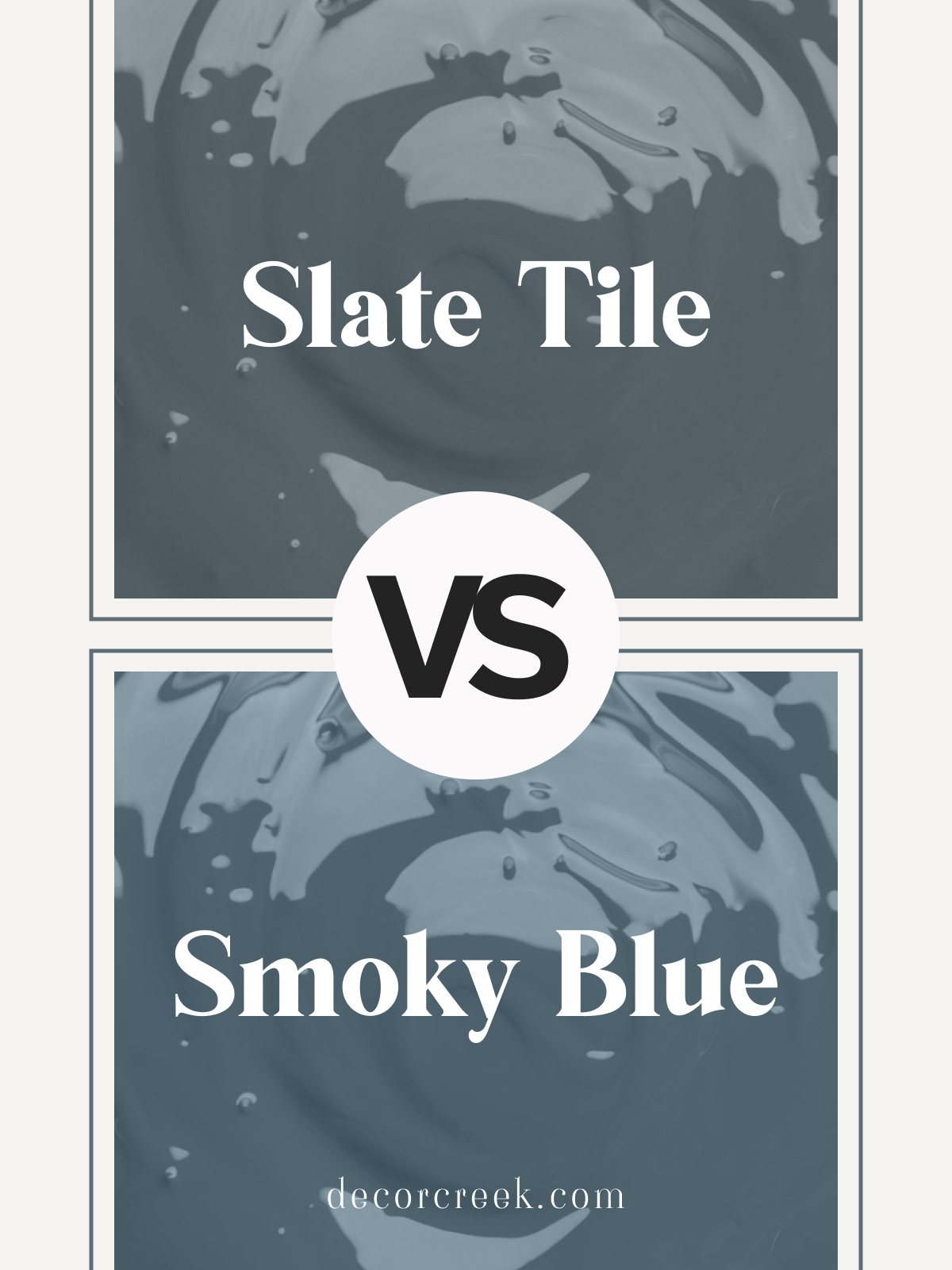 Slate Tile SW 7624 vs Smoky Blue SW 7604 by Sherwin Williams