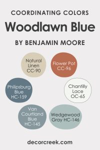 Woodlawn Blue HC 147 Paint Color By Benjamin Moore DecorCreek   Coordinating Colors For Woodlawn Blue By Benjamin Moore 200x300 