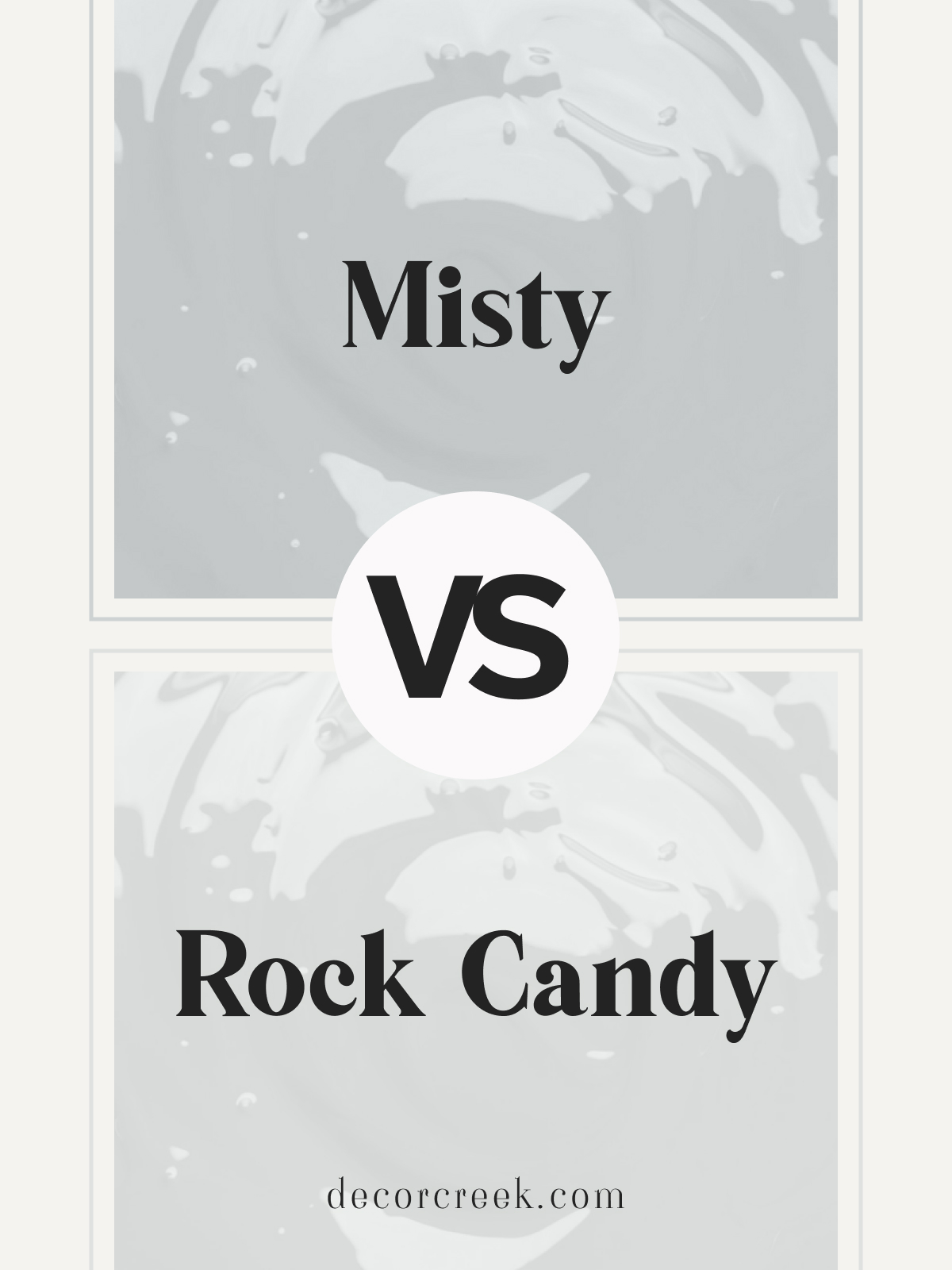 Sherwin Williams Misty SW 6232 vs Rock Candy SW 6231