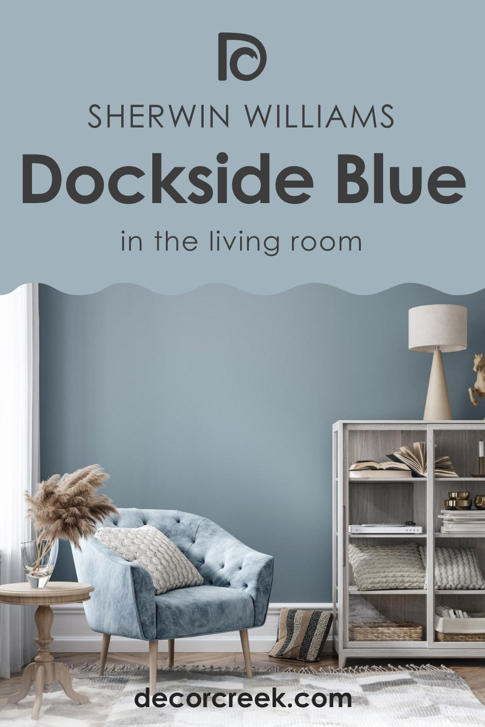 Dockside Blue SW 7601 in the Living Room