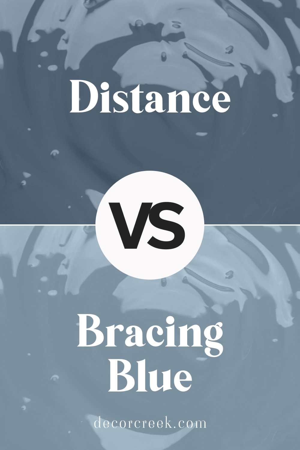 Bracing Blue SW 6242 vs Distance SW 6243 by Sherwin Williams