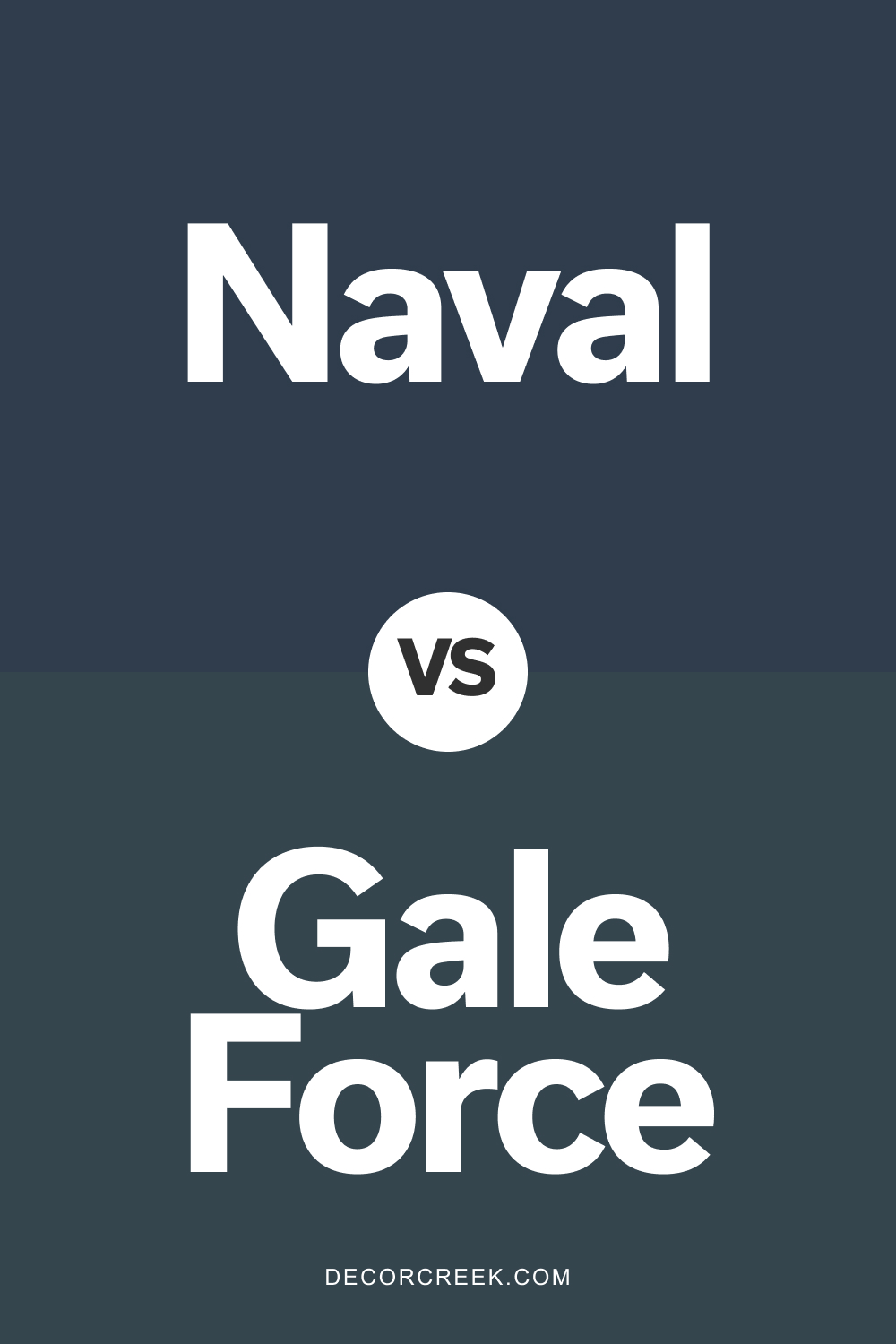 Gale Force SW 7605 vs Naval SW 6244 by Sherwin Williams