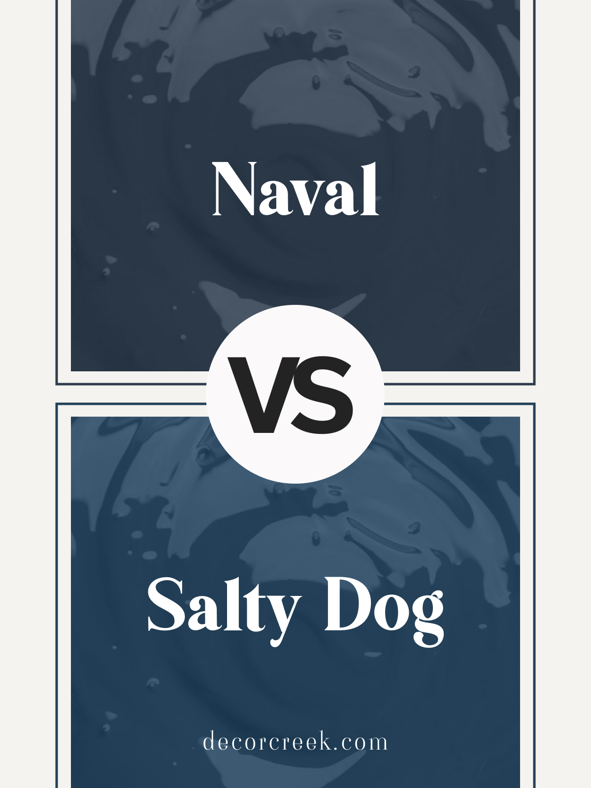 Naval SW 6244 vs Salty Dog SW 9177 by Sherwin Williams