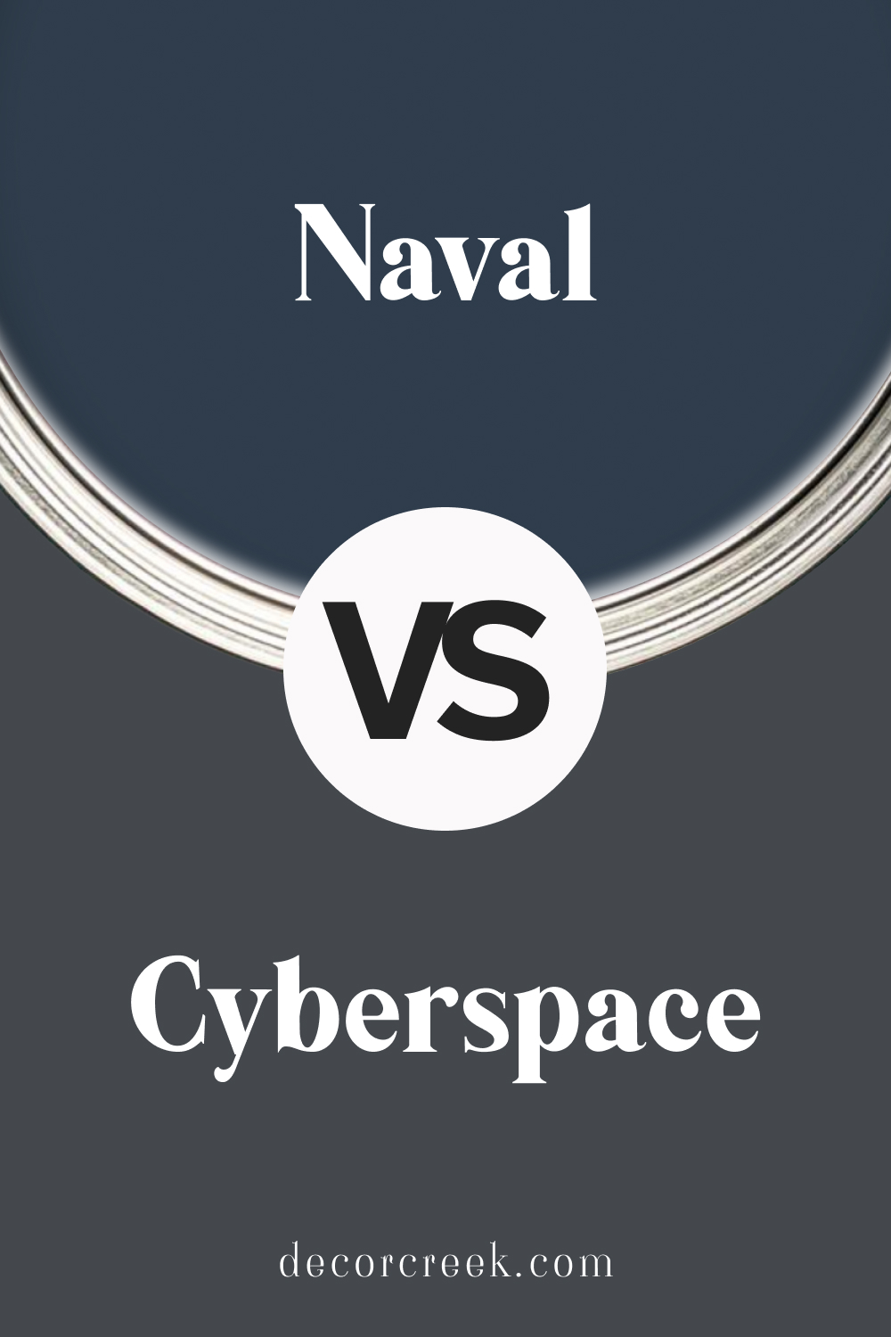 Sherwin Williams Cyberspace SW 7076 vs Naval SW 6244