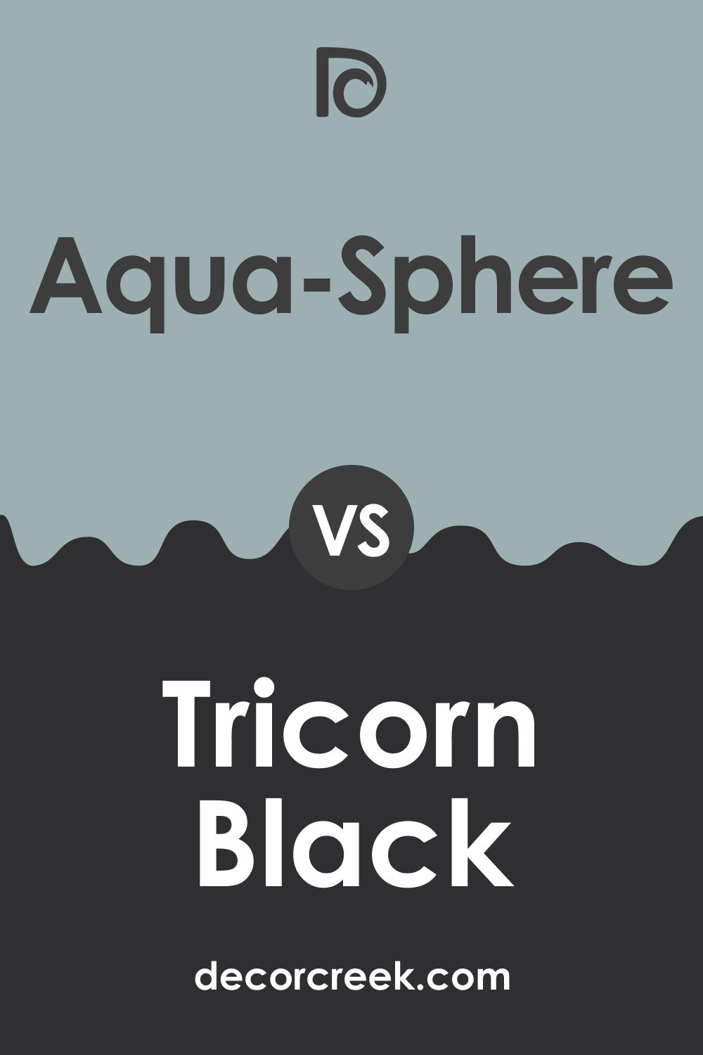 SW 7613 Aqua-Sphere vs. SW 6258 Tricorn Black