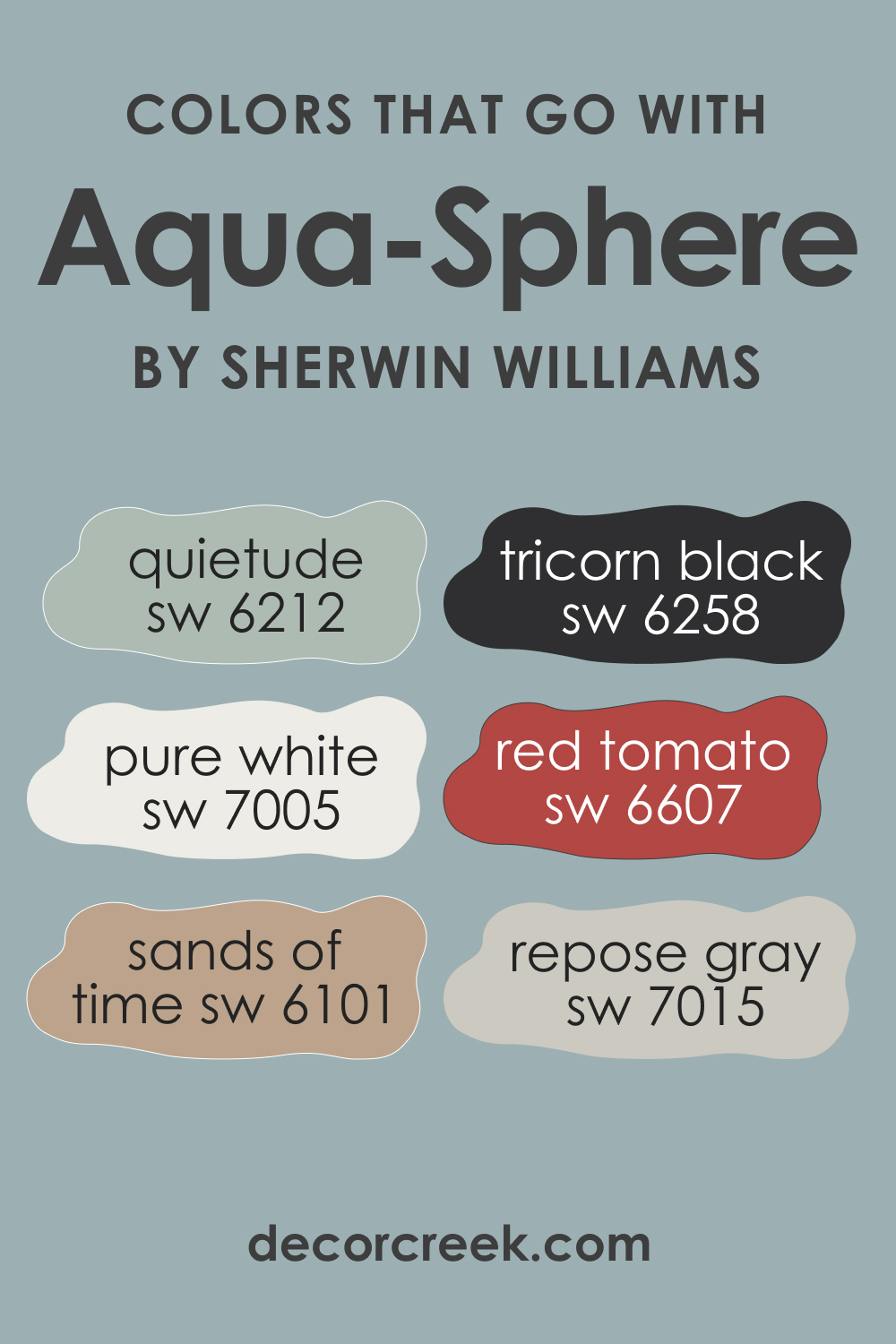 Colors That Go With Sherwin-Williams SW 7613 Aqua-Sphere