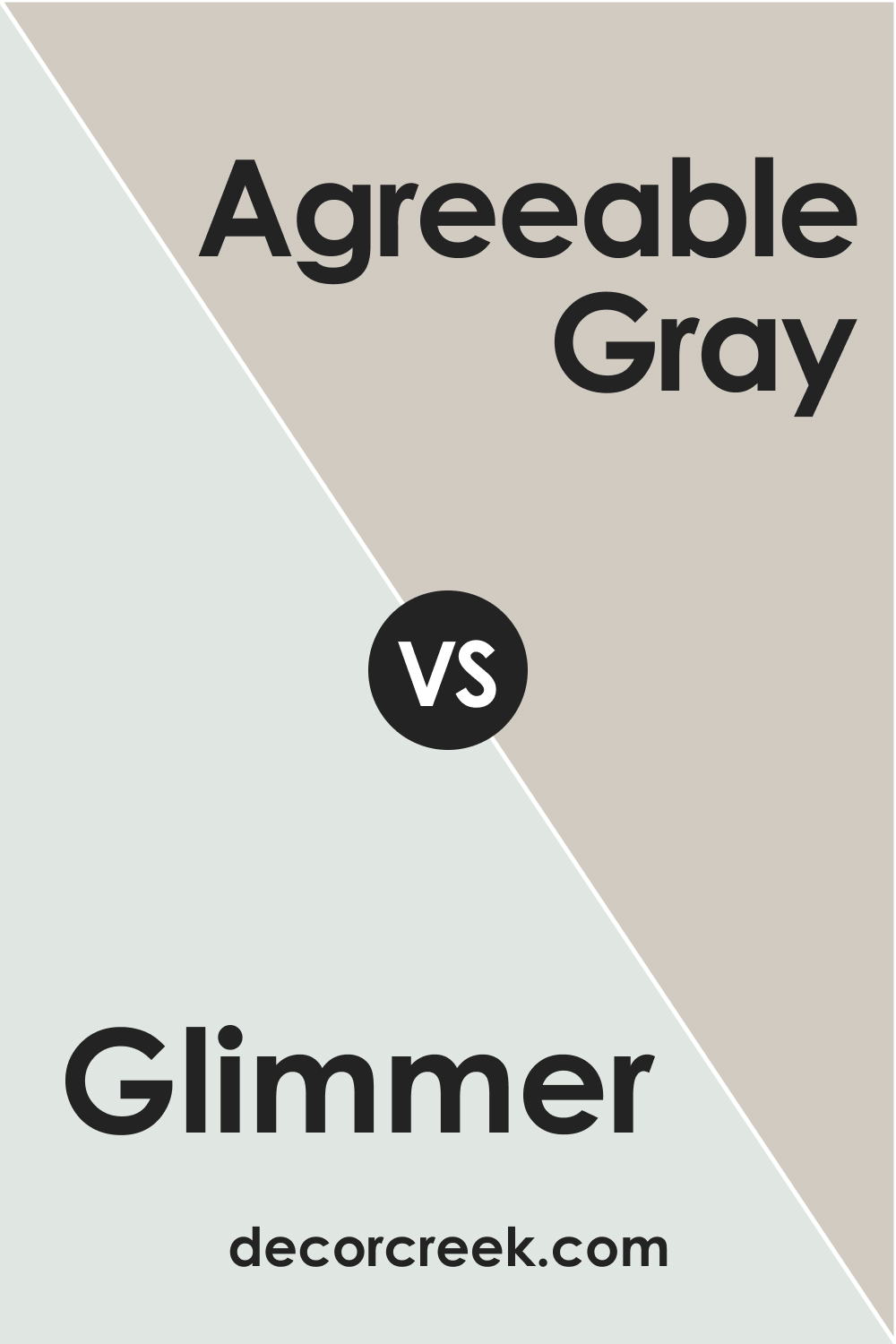 SW 6476 Glimmer vs. SW 7029 Agreeable Gray