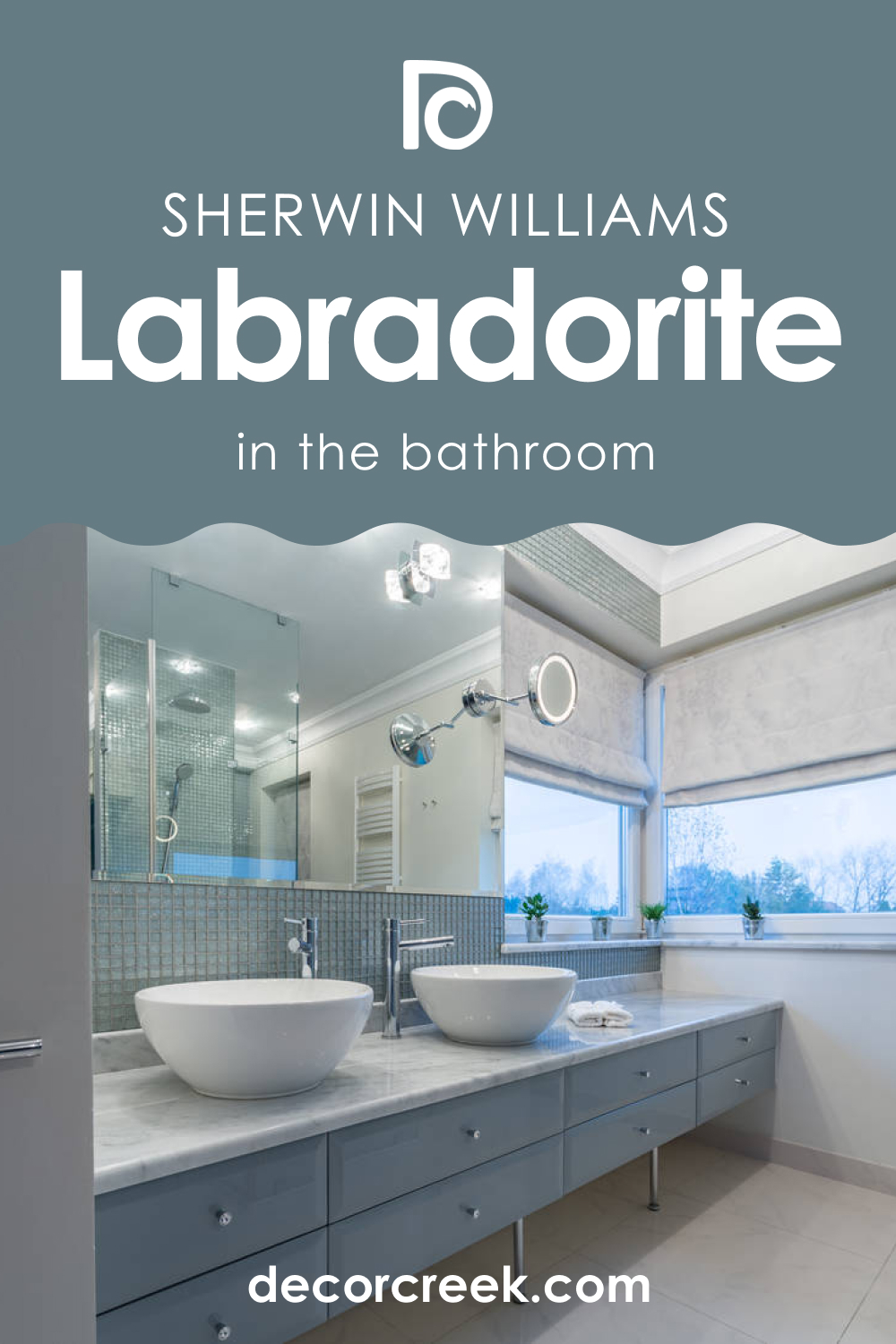 How to Use SW 7619 Labradorite in the Bathroom