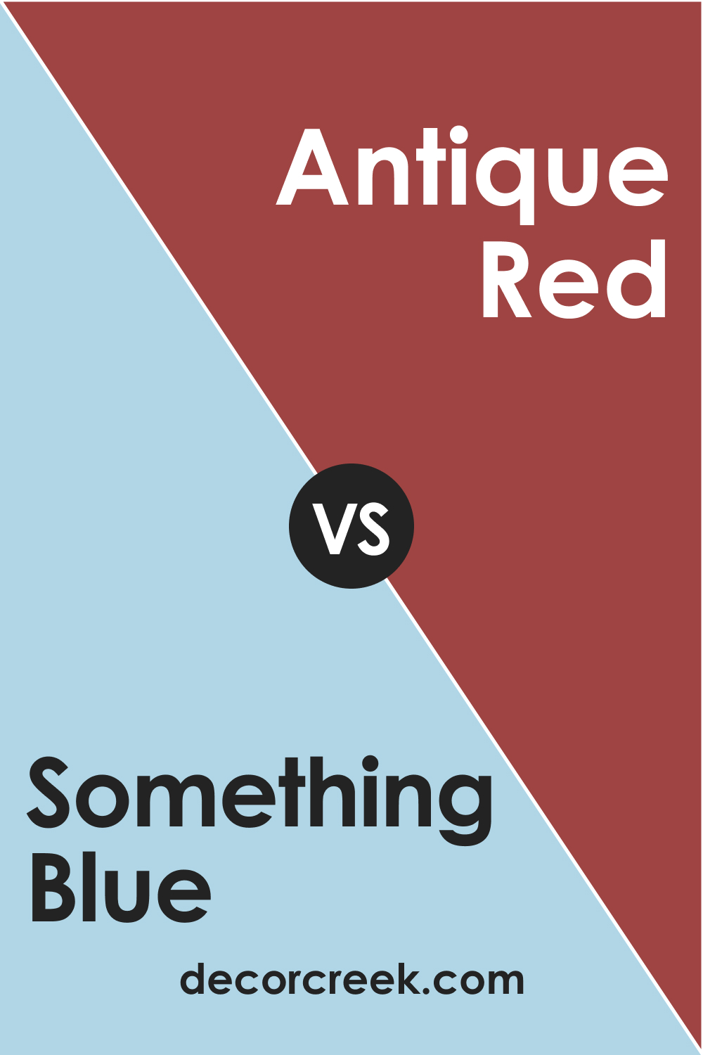 SW 6800 Something Blue vs. SW 7587 Antique Red