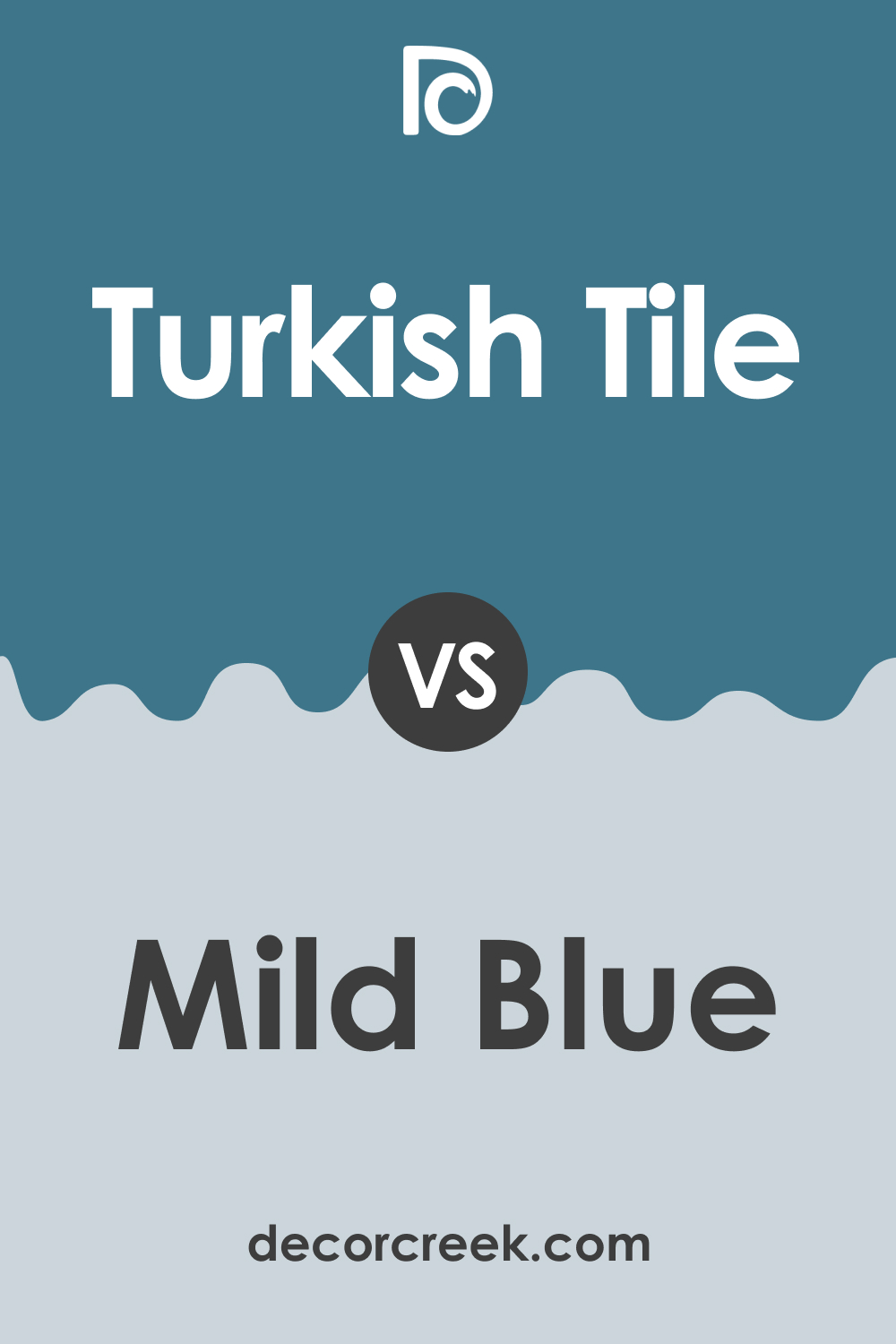 SW 7610 Turkish Tile vs SW 6533 Mild Blue