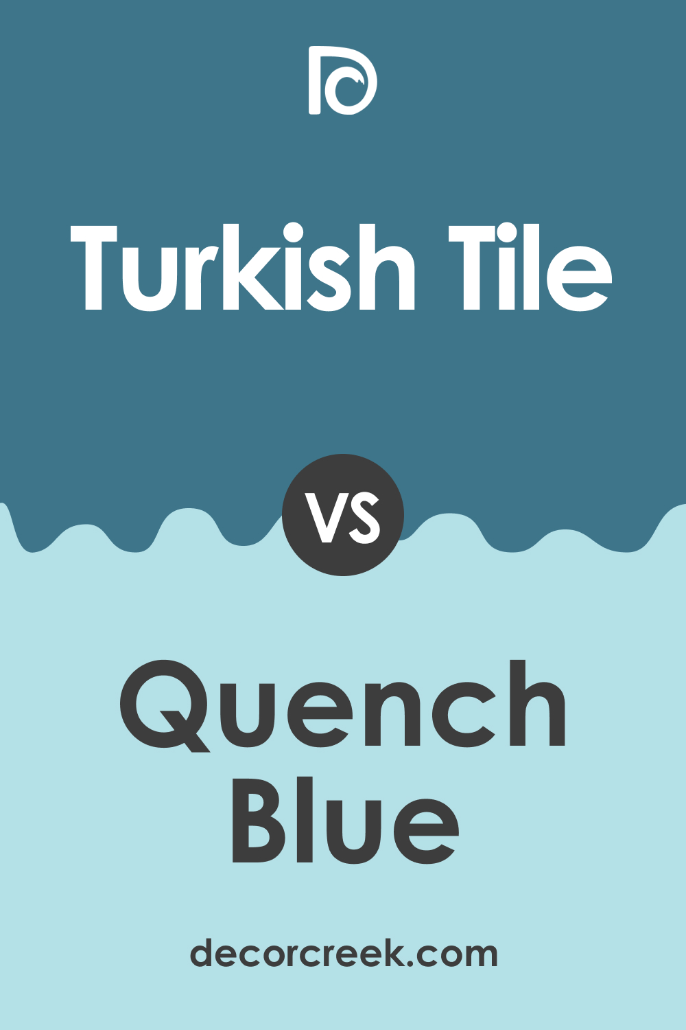 SW 7610 Turkish Tile vs SW 6785 Quench Blue