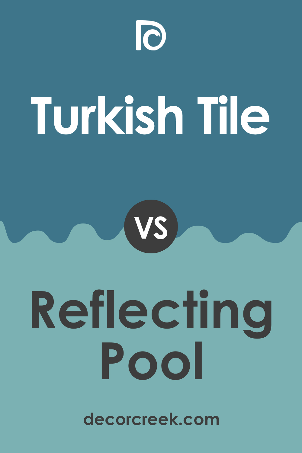 SW 7610 Turkish Tile vs SW 6486 Reflecting Pool