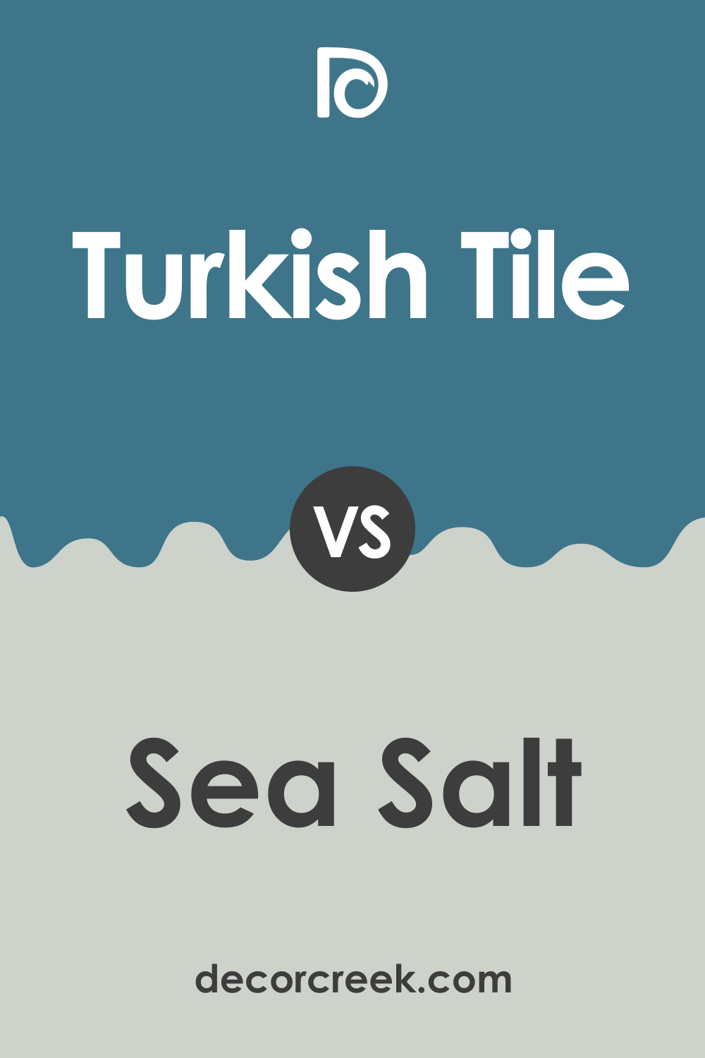 SW 7610 Turkish Tile vs SW 6204 Sea Salt