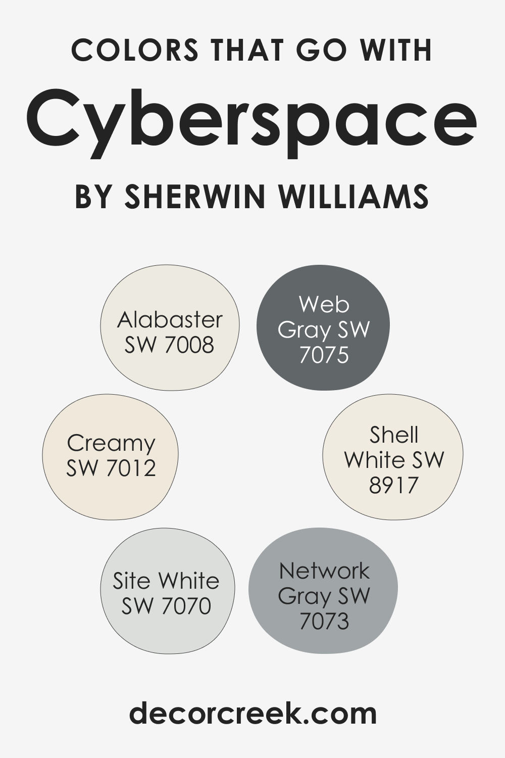 Colors That Go With SW 7076 Cyberspace