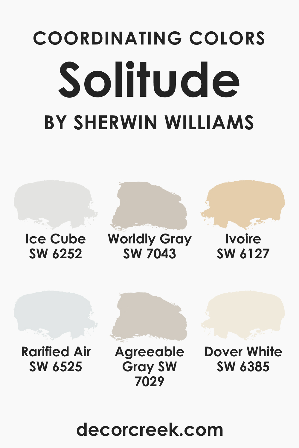 Coordinating Colors of SW 6535 Solitude