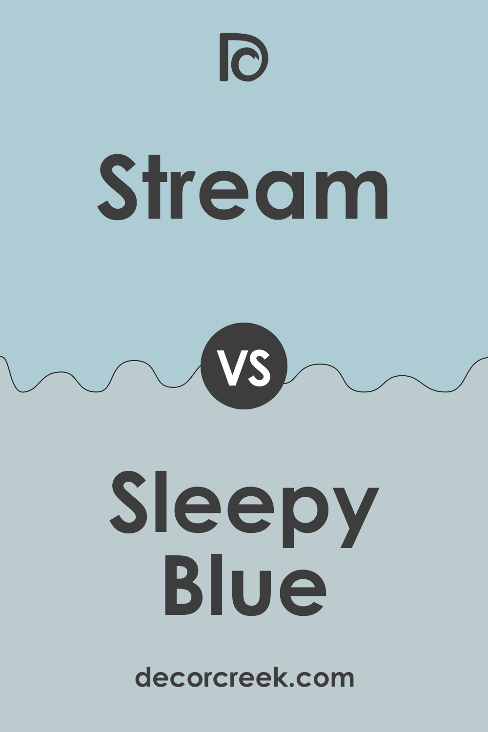 SW 6499 Stream vs SW 6225 Sleepy Blue
