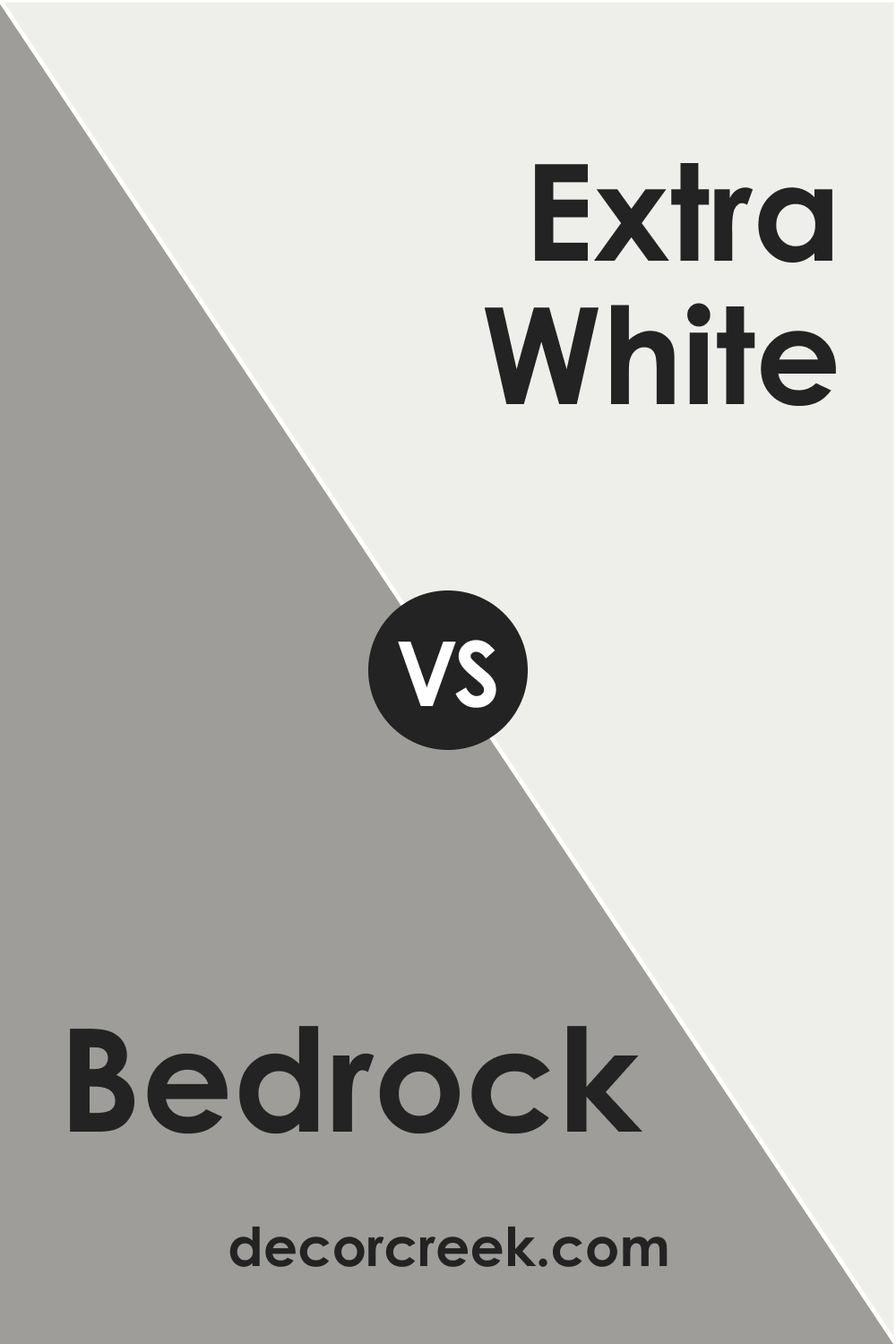 SW 9563 Bedrock vs. SW 7006 Extra White