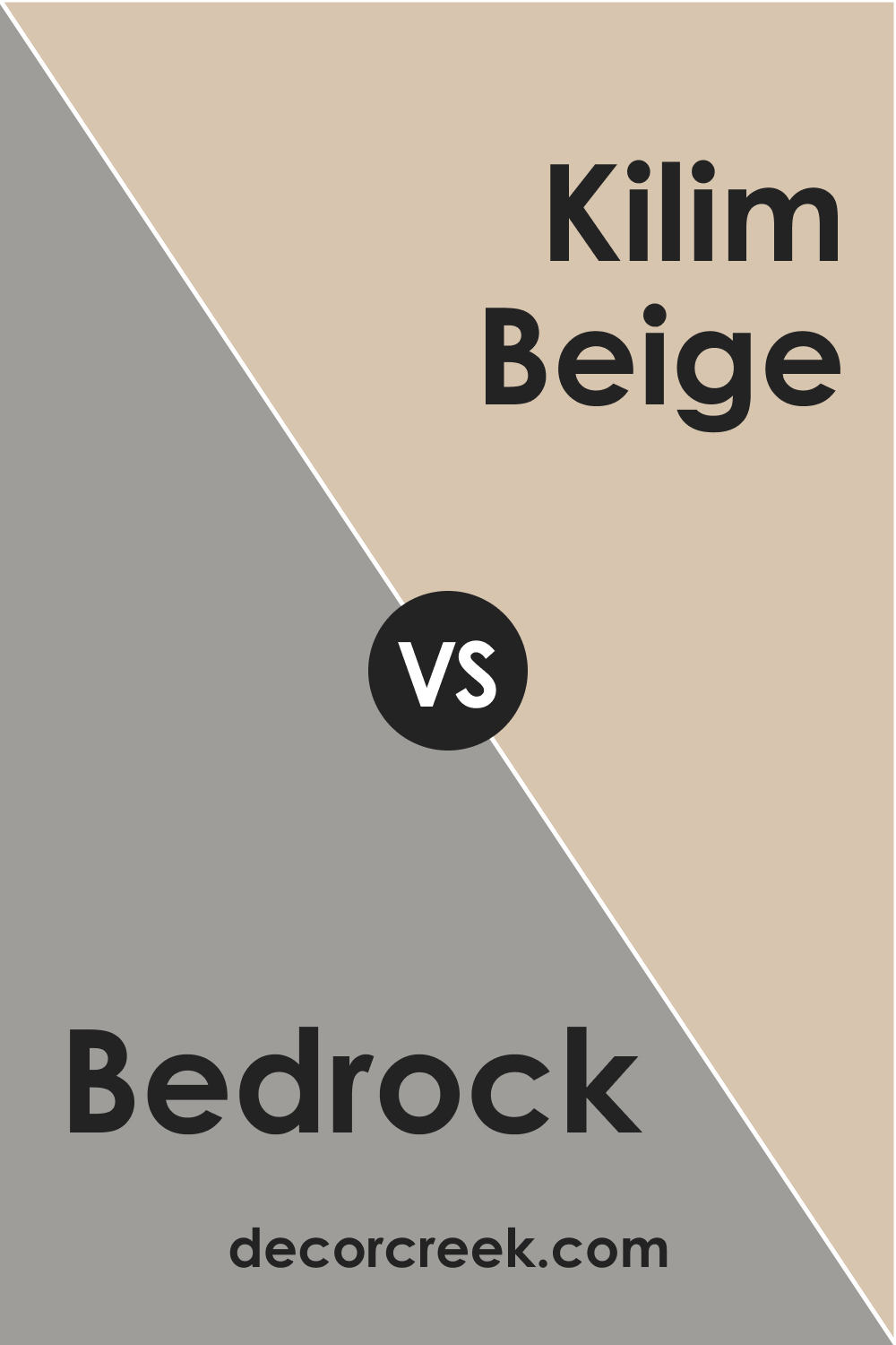 SW 9563 Bedrock vs. SW 6106 Kilim Beige