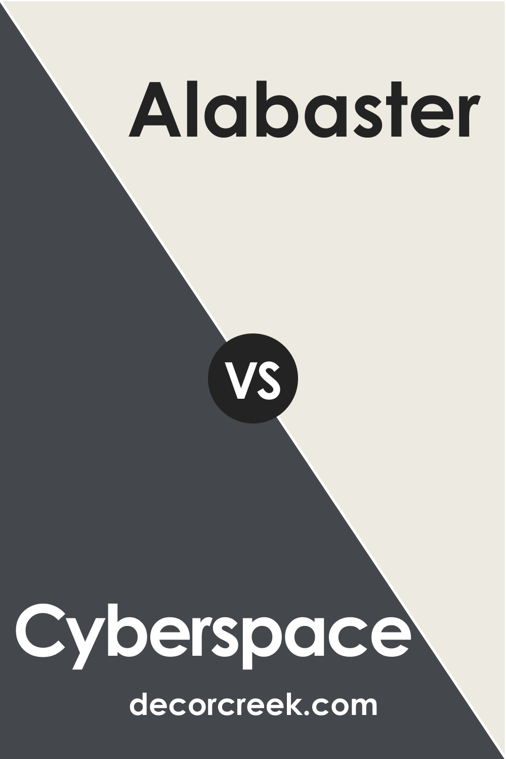 SW 7076 Cyberspace vs. SW 7008 Alabaster