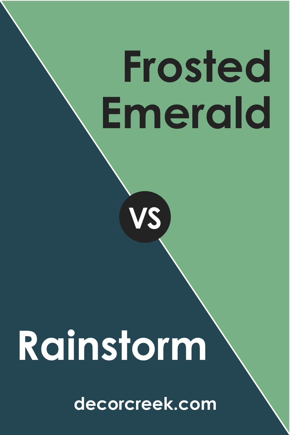 SW 6230 Rainstorm vs. SW 9035 Frosted Emerald