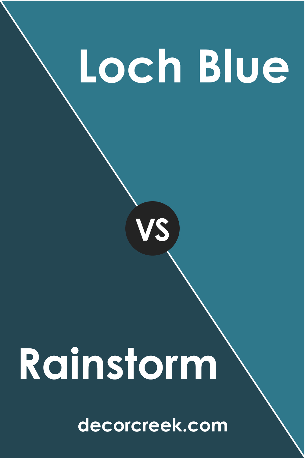 SW 6230 Rainstorm vs. SW 6502 Loch Blue