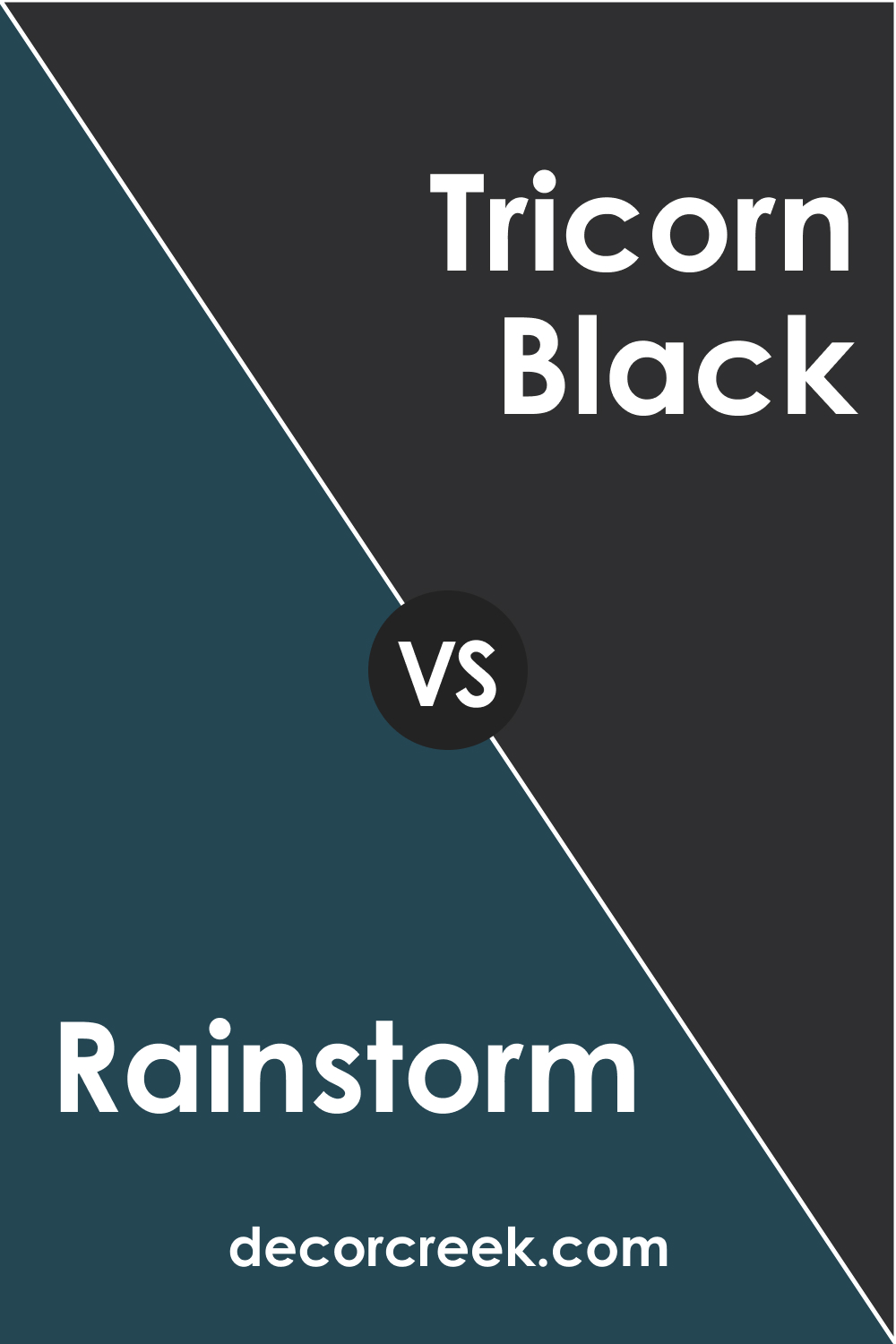 SW 6230 Rainstorm vs. SW 6258 Tricorn Black