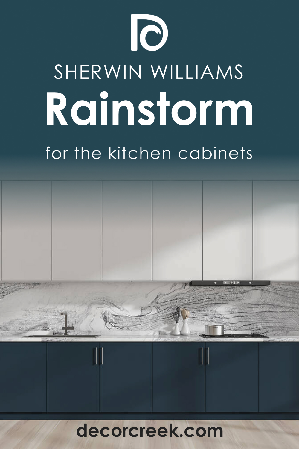 How to Use SW 6230 Rainstorm for the Kitchen Cabinets?