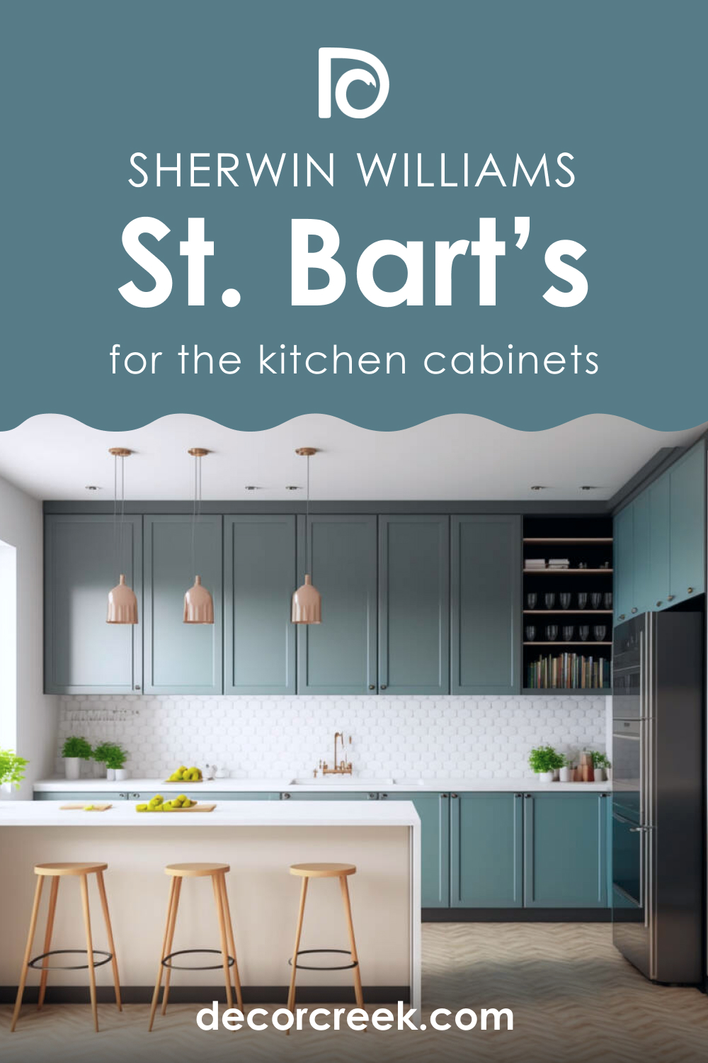 How to Use SW 7614 St. Bart’s for the Kitchen Cabinets?