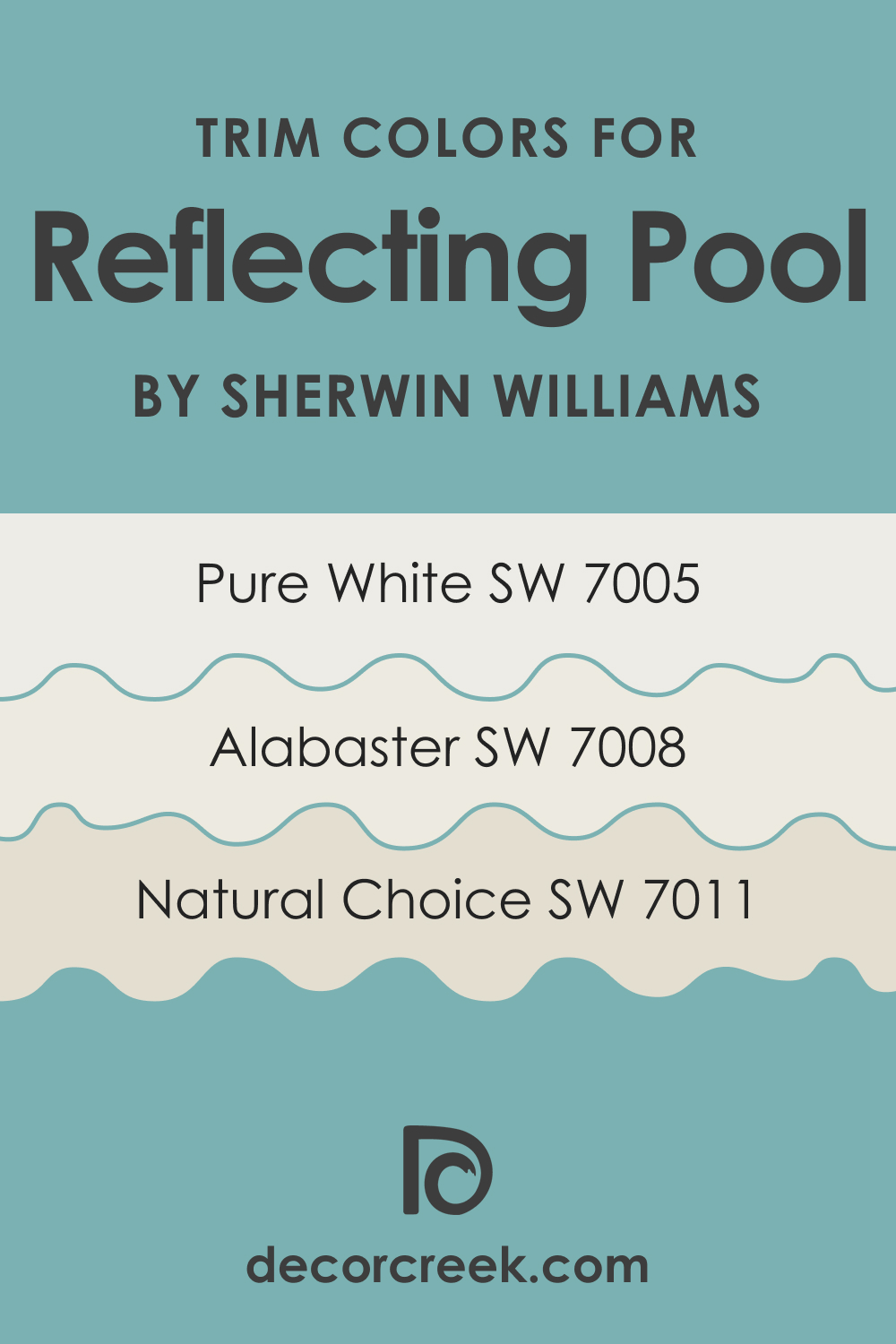 Trim Colors of SW 6486 Reflecting Pool