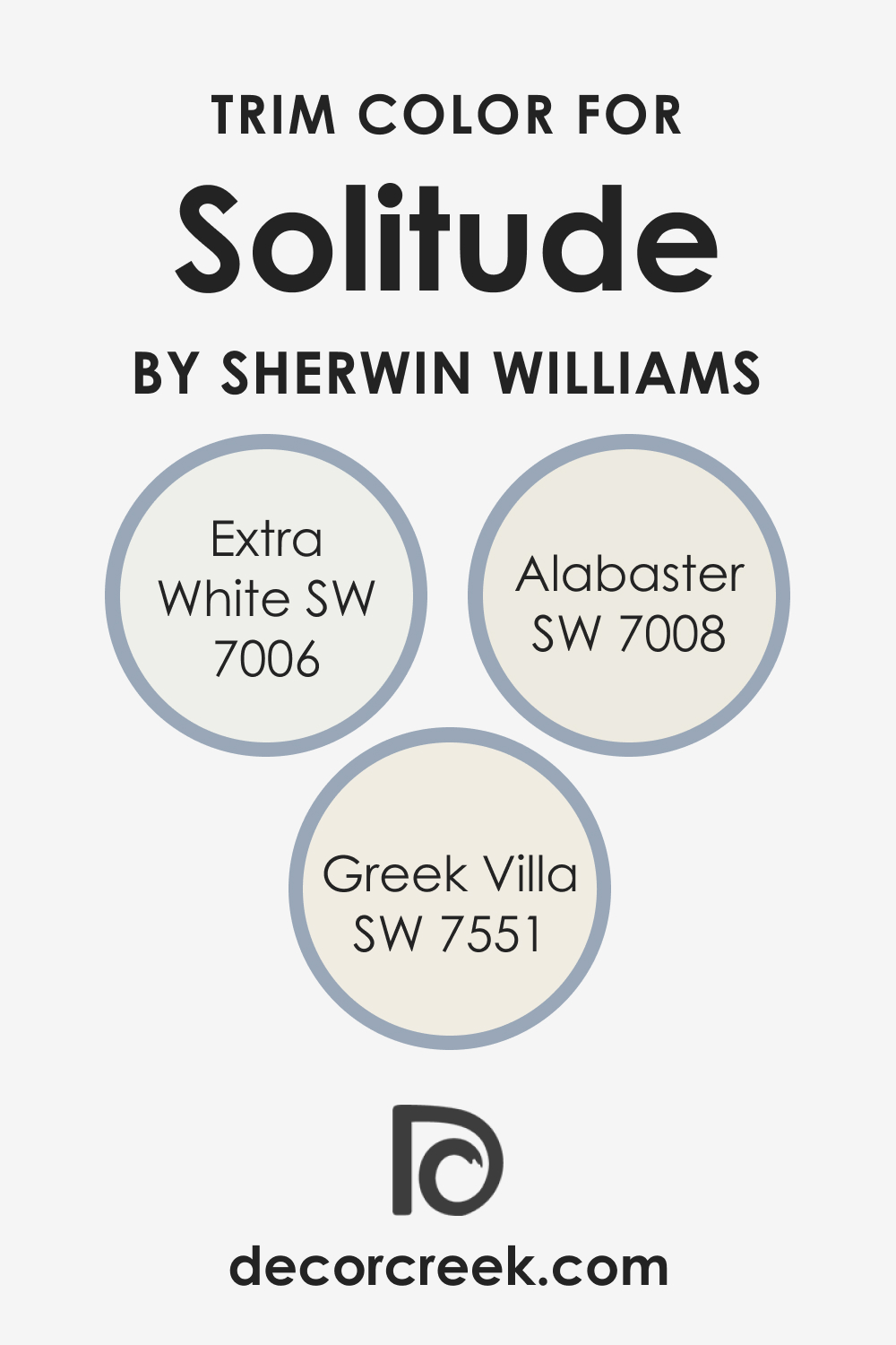 Trim Colors of SW 6535 Solitude