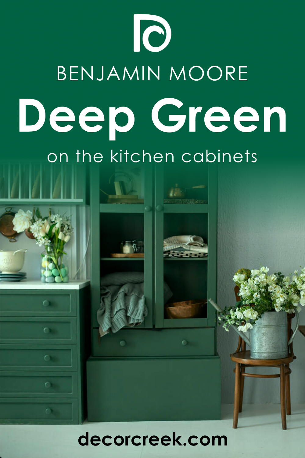 How to Use Deep Green 2039-10 on the Kitchen Cabinets?
