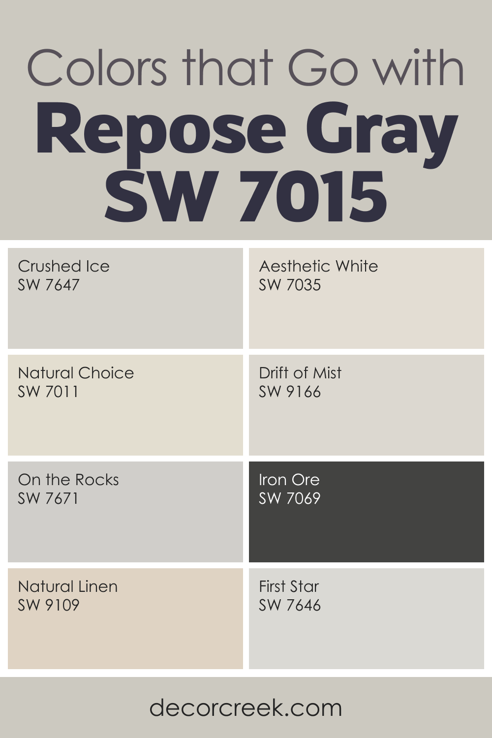 Colors That Go With Repose Gray SW 7015 for a Soft and Modern Look