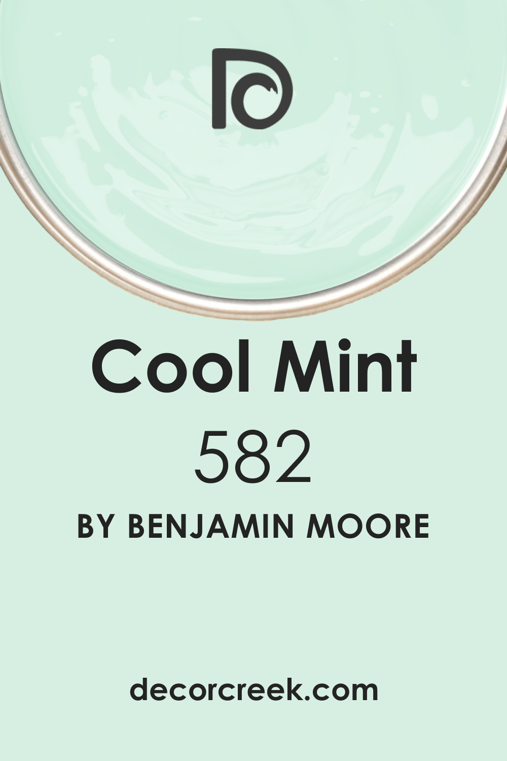 Cool Mint 582 Paint Color by Benjamin Moore