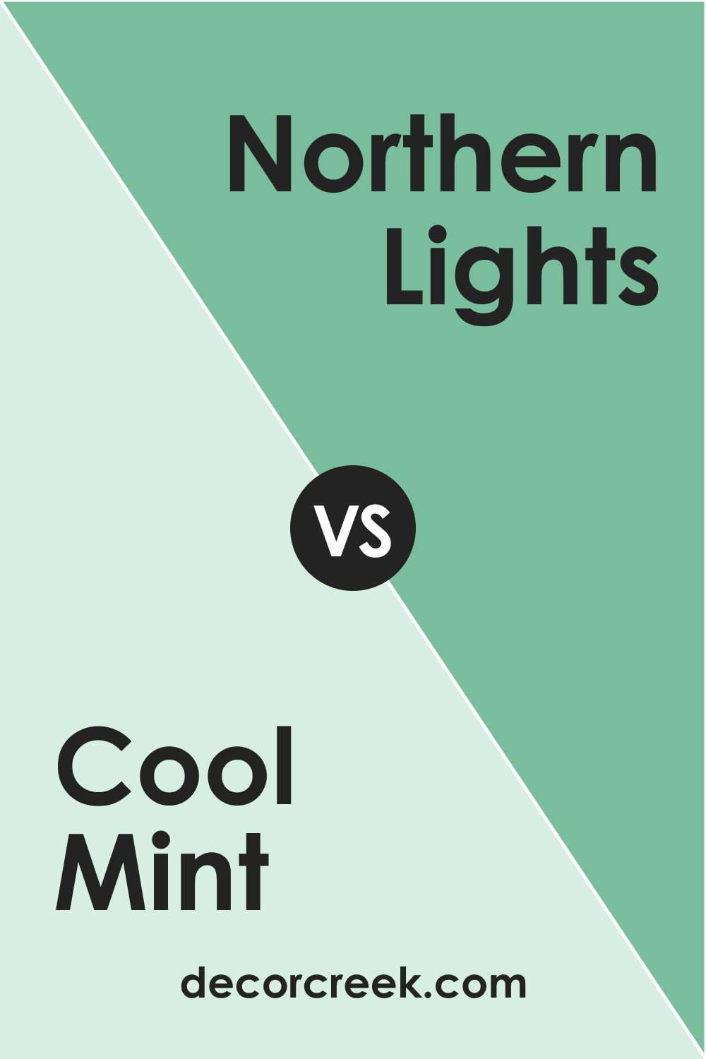 Cool Mint 582 vs. BM 586 Northern Lights