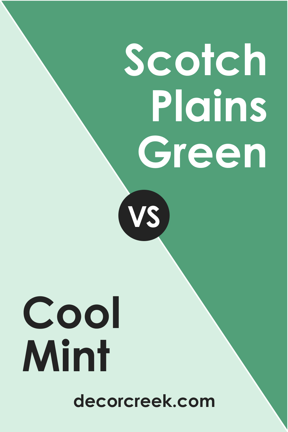 Cool Mint 582 vs. BM 587 Scotch Plains Green