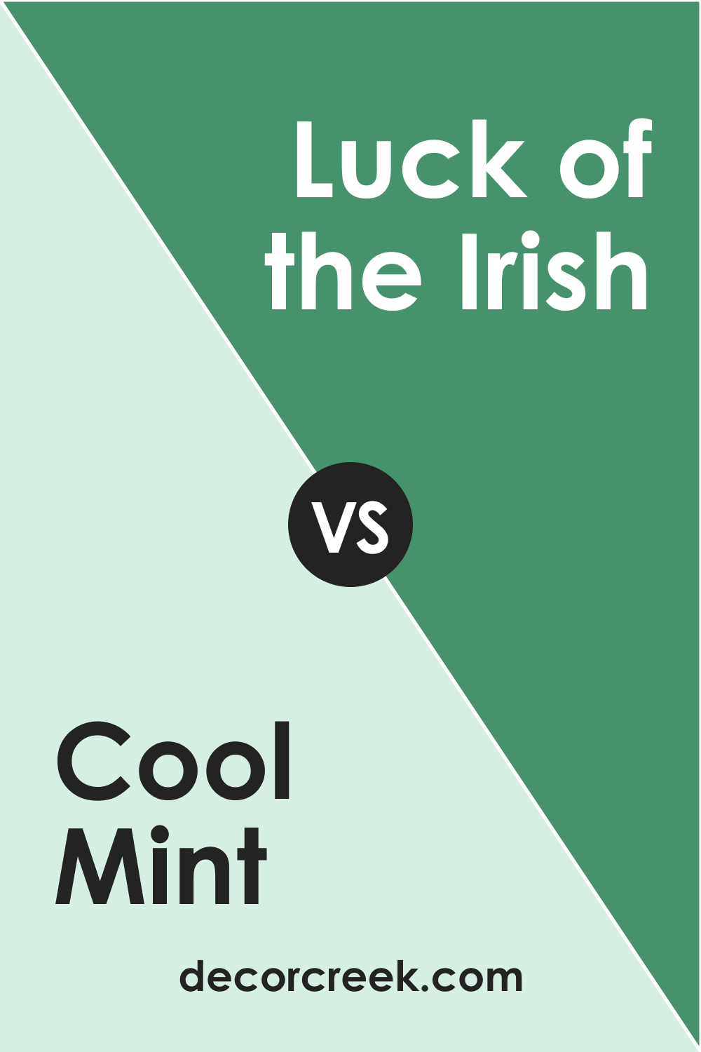 Cool Mint 582 vs. BM 588 Luck of the Irish
