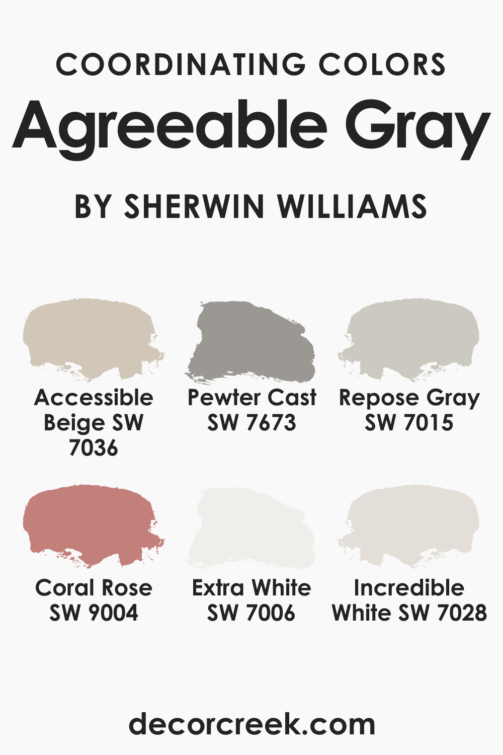 Coordinating Colors of SW 7029 Agreeable Gray