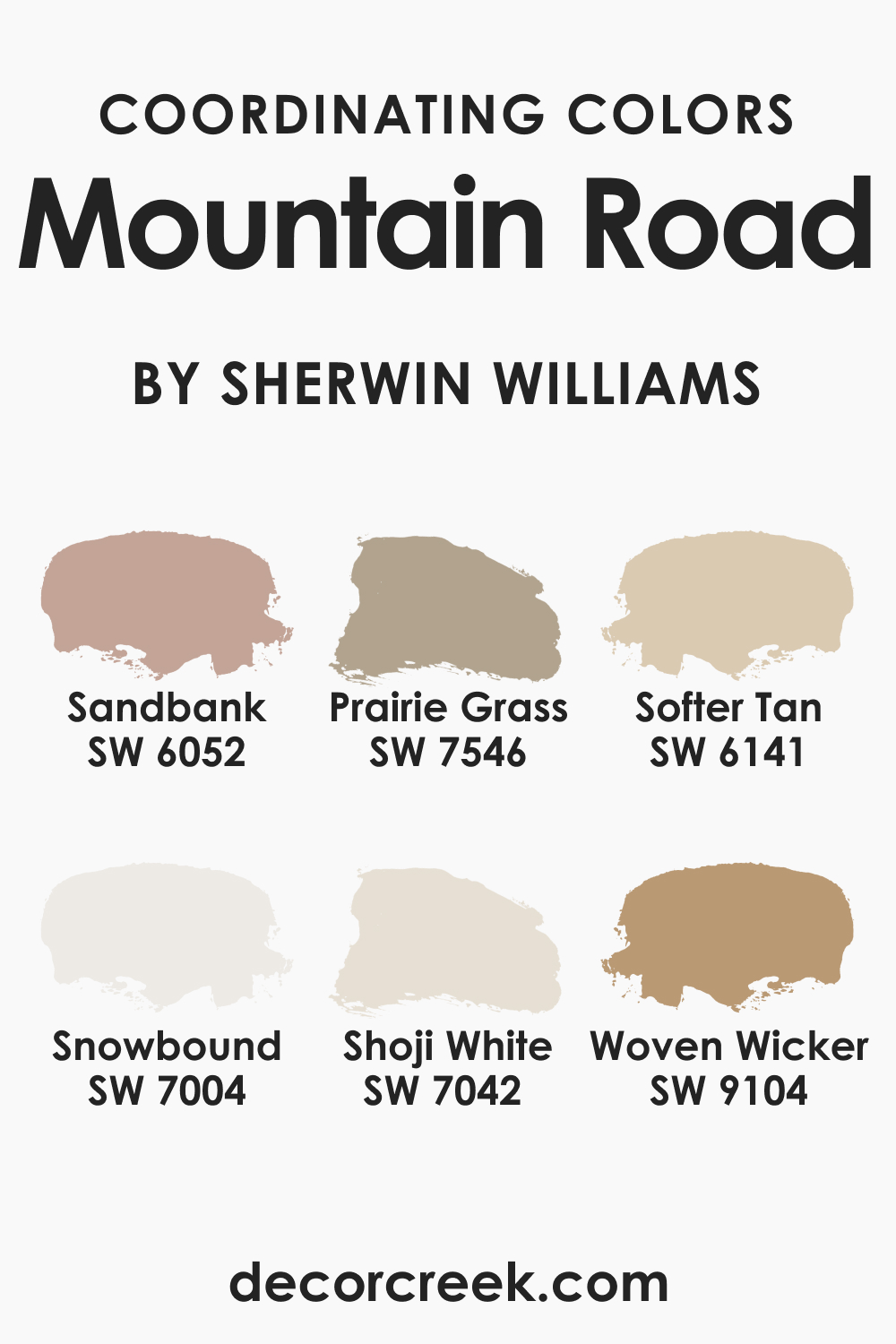 Coordinating Colors of SW 7743 Mountain Road