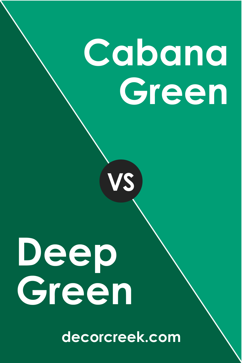 Deep Green 2039-10 vs. BM 2039-30 Cabana Green