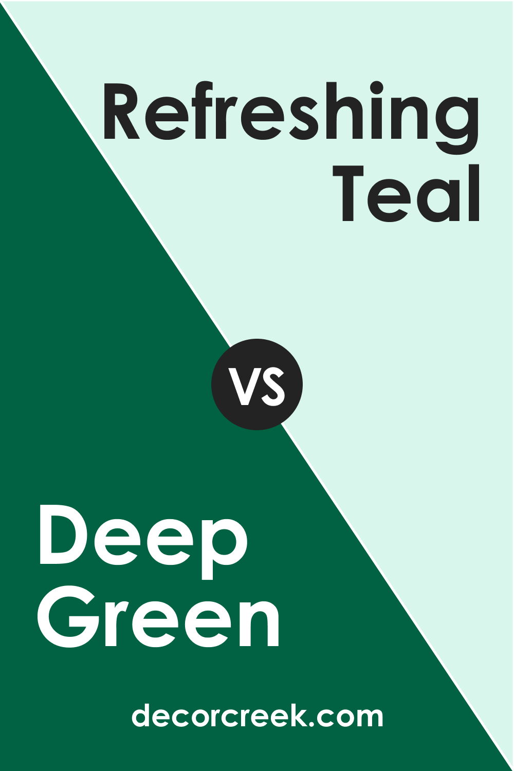 Deep Green 2039-10 vs. BM 2039-70 Refreshing Teal