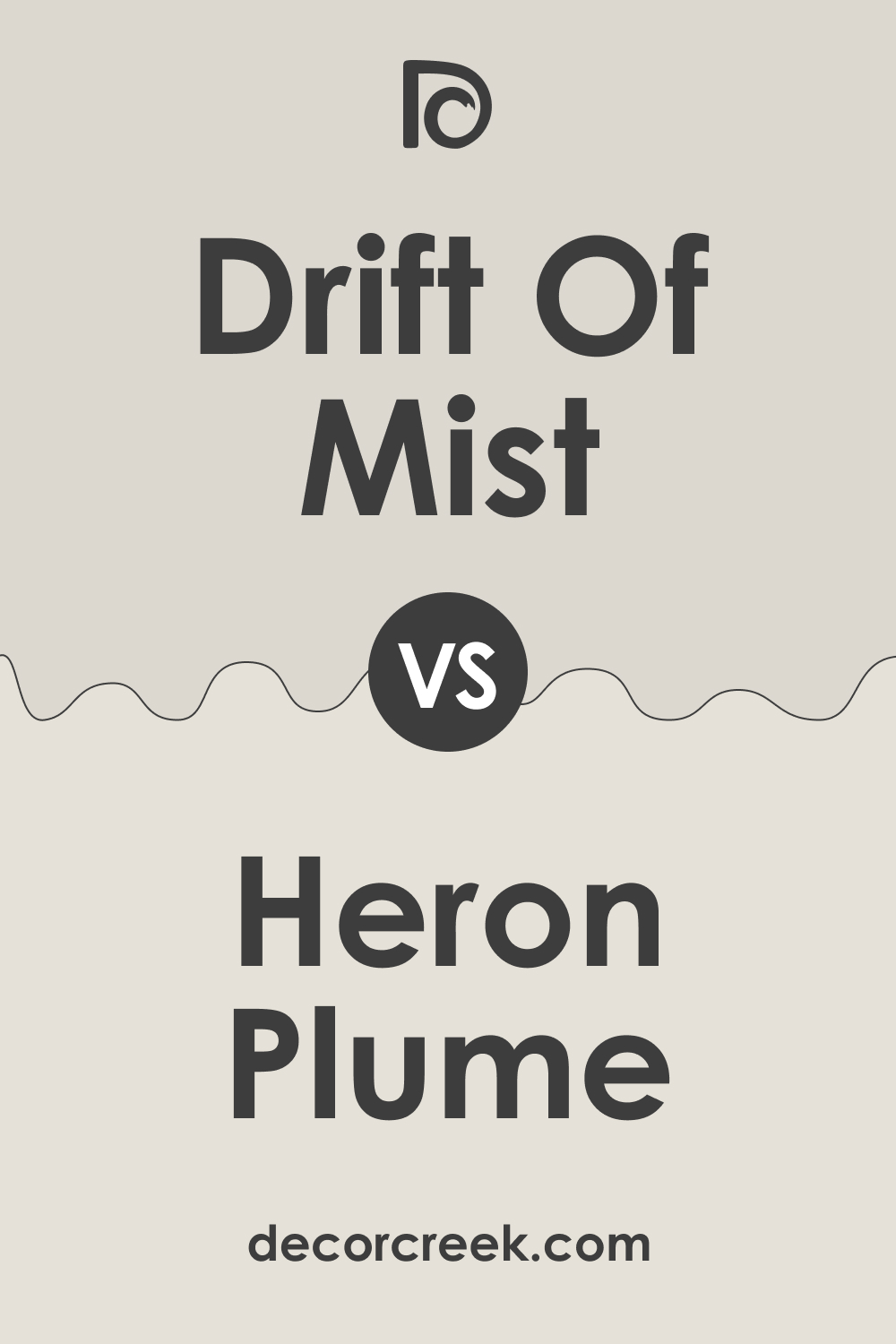 Heron Plume SW 6070 vs Drift of Mist SW 9166