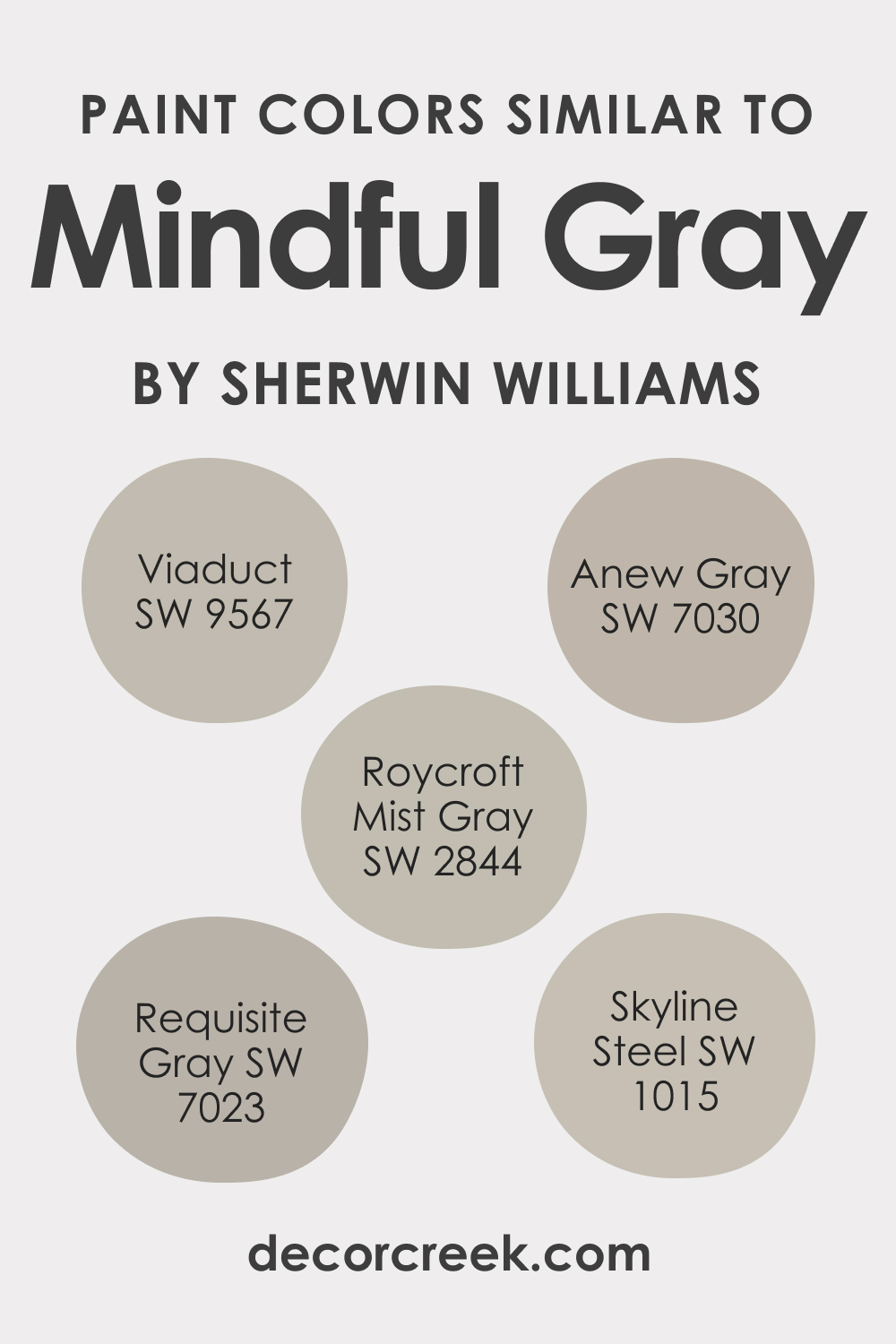 Colors Similar to SW 7016 Mindful Gray