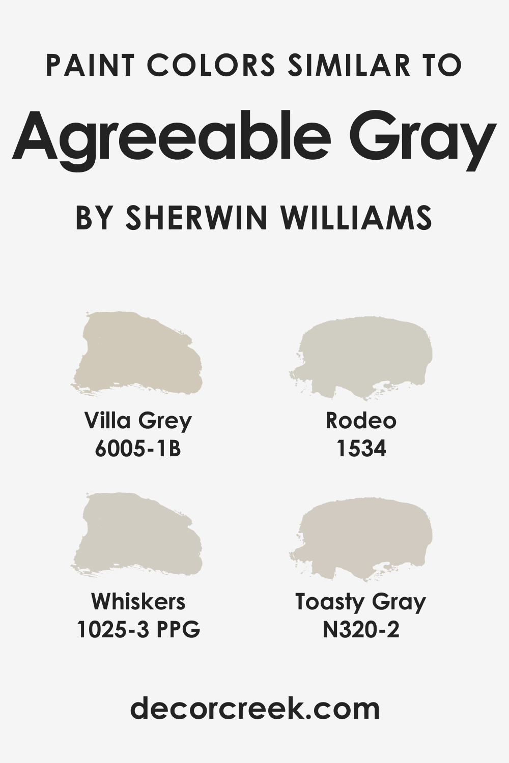 Colors Similar to SW 7029 Agreeable Gray