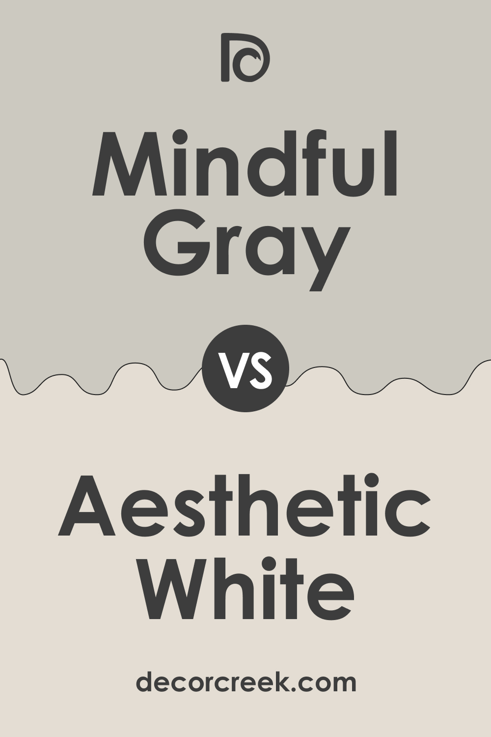 SW 7016 Mindful Gray vs. SW Aesthetic White
