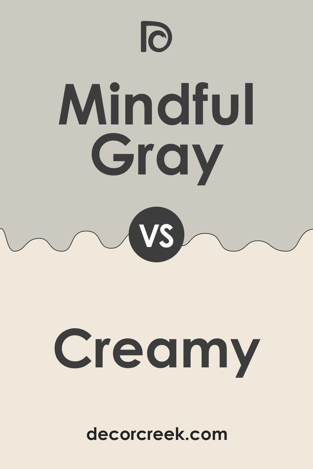 SW 7016 Mindful Gray vs. SW Creamy