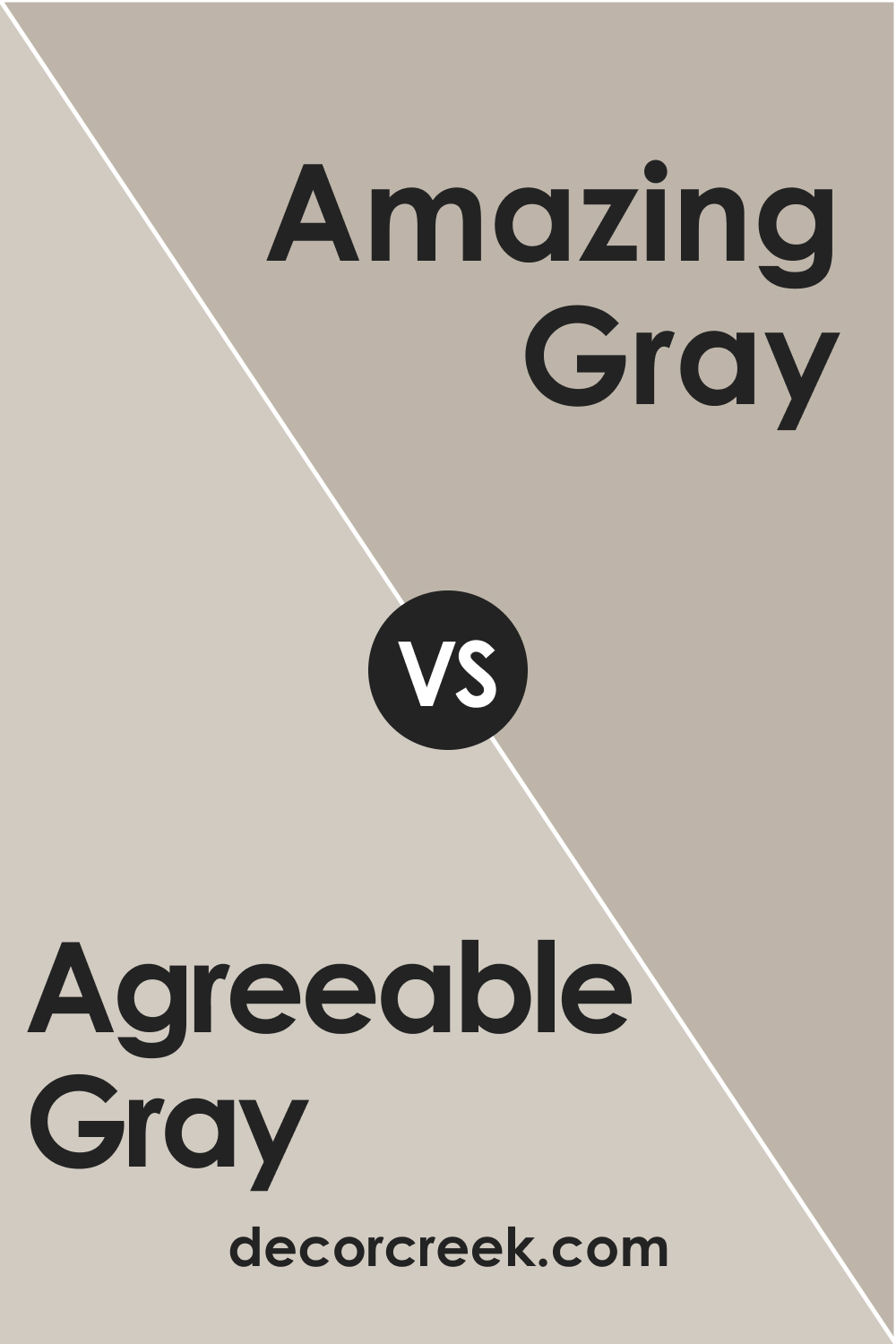 SW 7029 Agreeable Gray vs. SW 7044 Amazing Gray