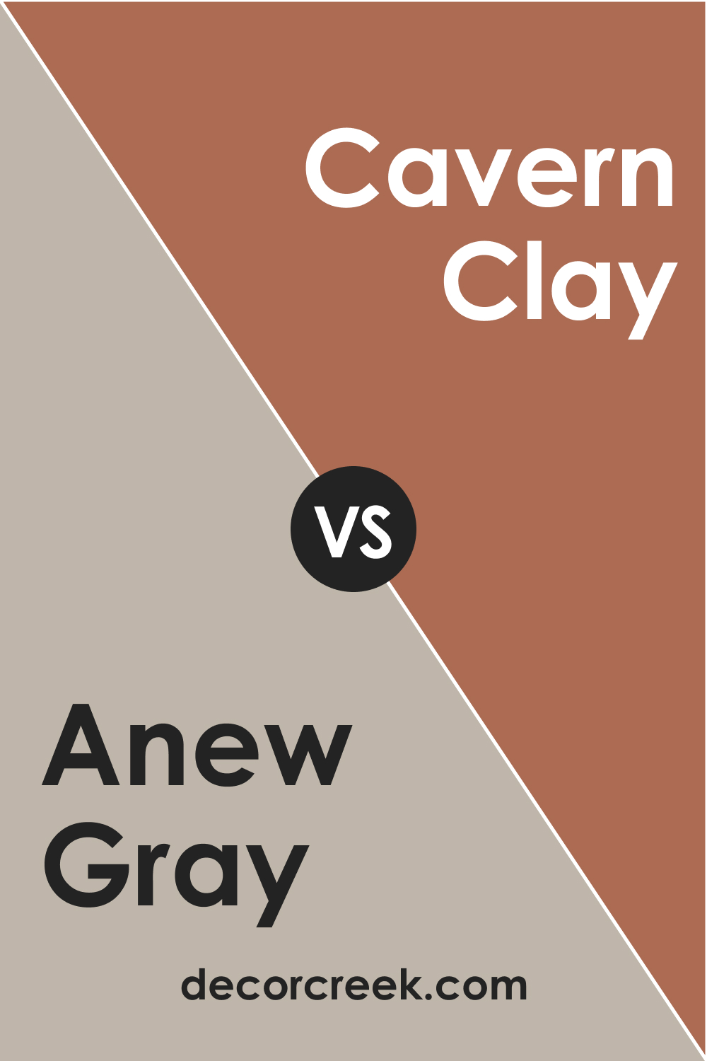 SW 7030 Anew Gray vs. SW Cavern Clay