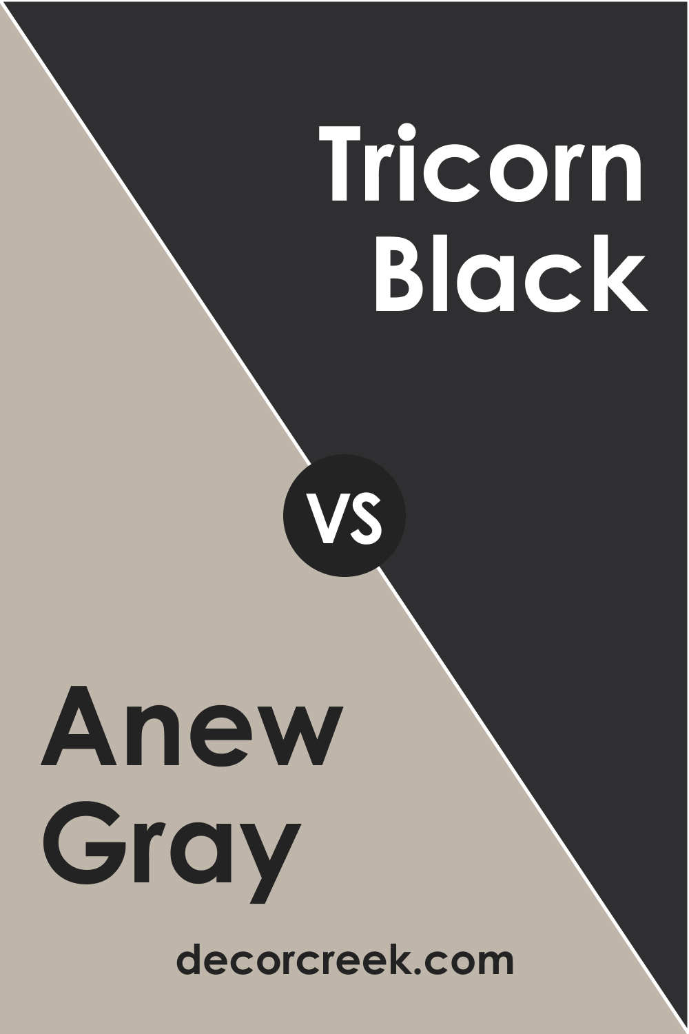 SW 7030 Anew Gray vs. SW Tricorn Black